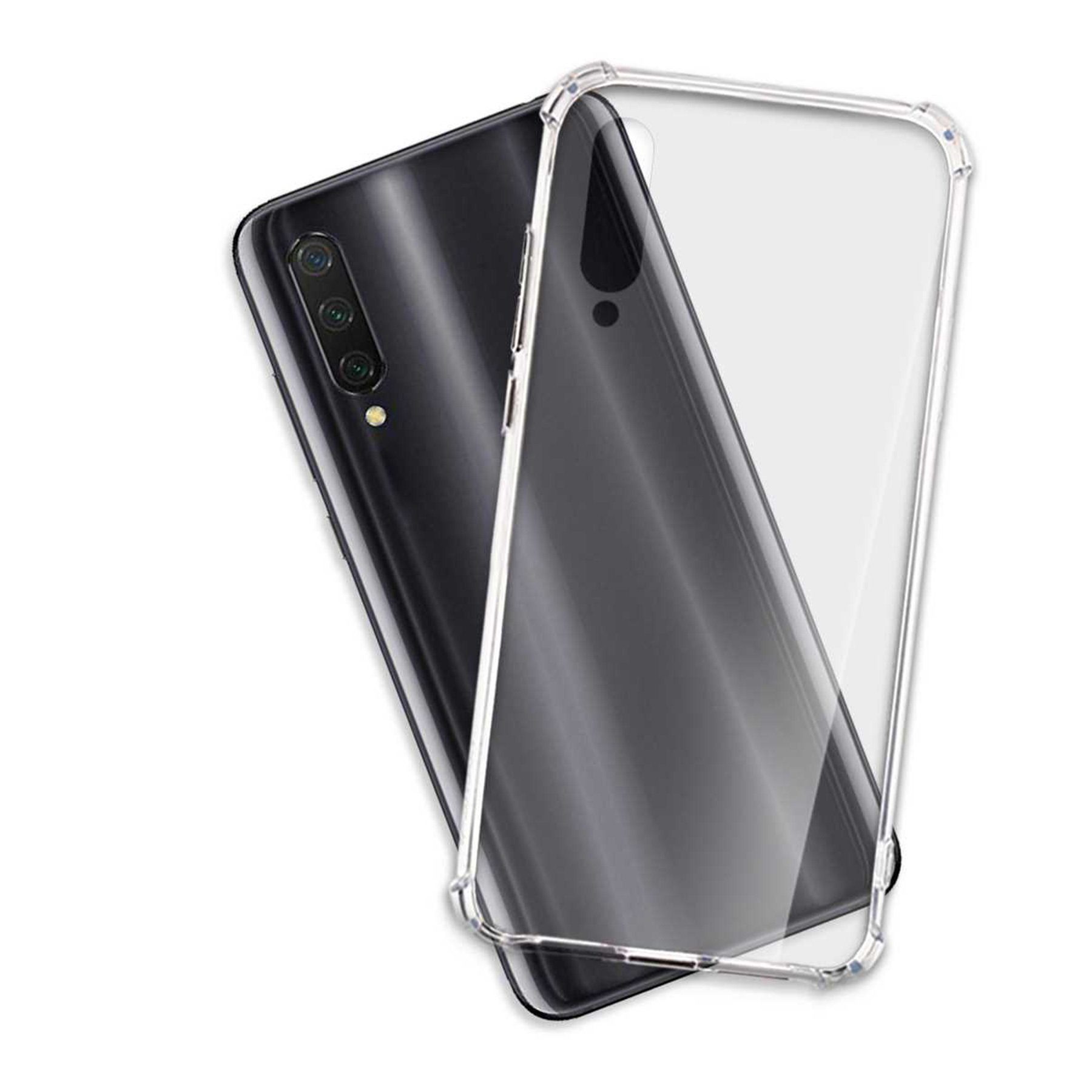 mtb more energy Smartphone-Hülle Clear Armor Case für Xiaomi Mi 9 Lite / CC9, Transparente TPU Schutzhülle Case Backcover mit Anti-Shock Verstärkung