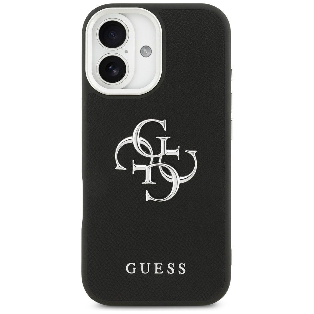 Guess Handyhülle Schutzhülle Handytasche Hartschale, 4G-Metalllogo, Kunstleder, Hardcase, stoßfest