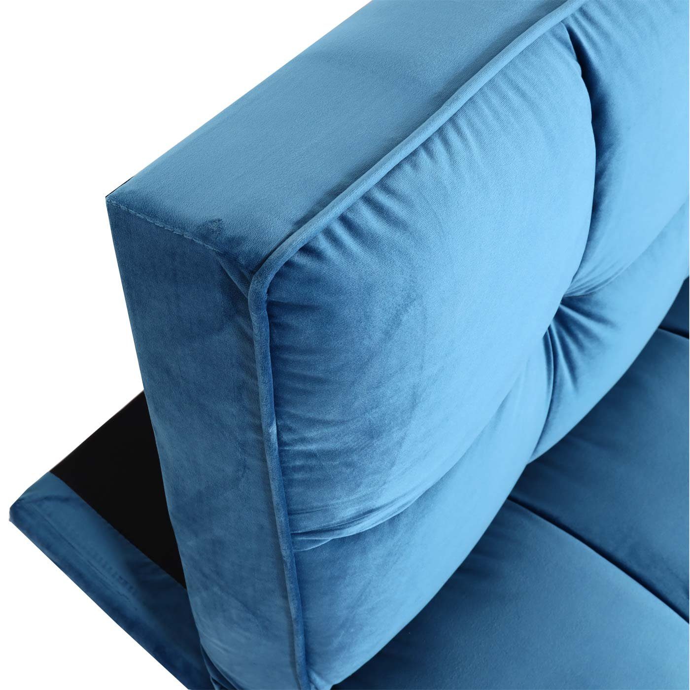 Sofa Rückenlehne, verstellbare Nosagfederung MCW-K21, MCW | Schlaffunktion, blau Mit blau