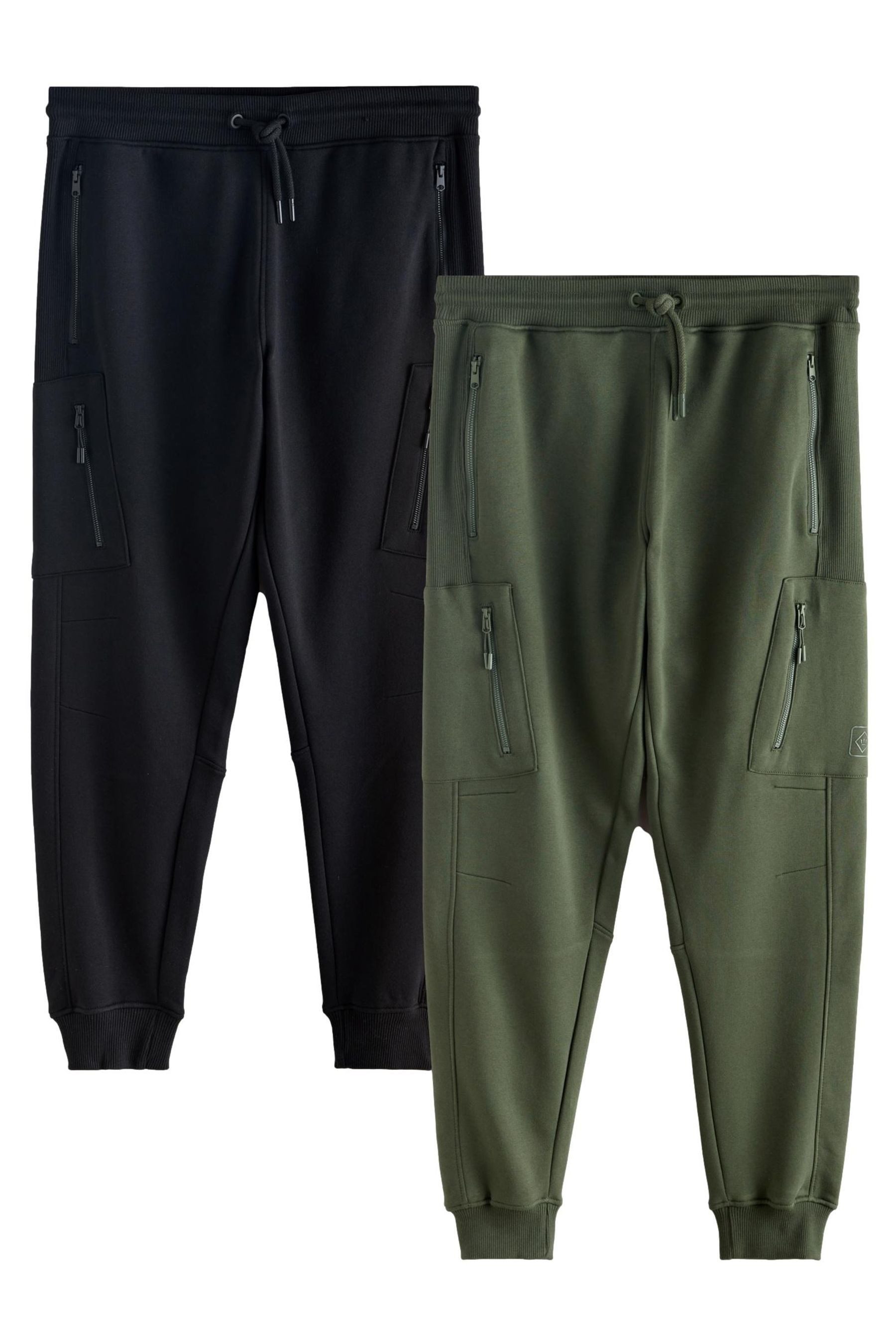 Jogginghose Slim Fit Jogginghose im Utility-Stil im 2er-Pack