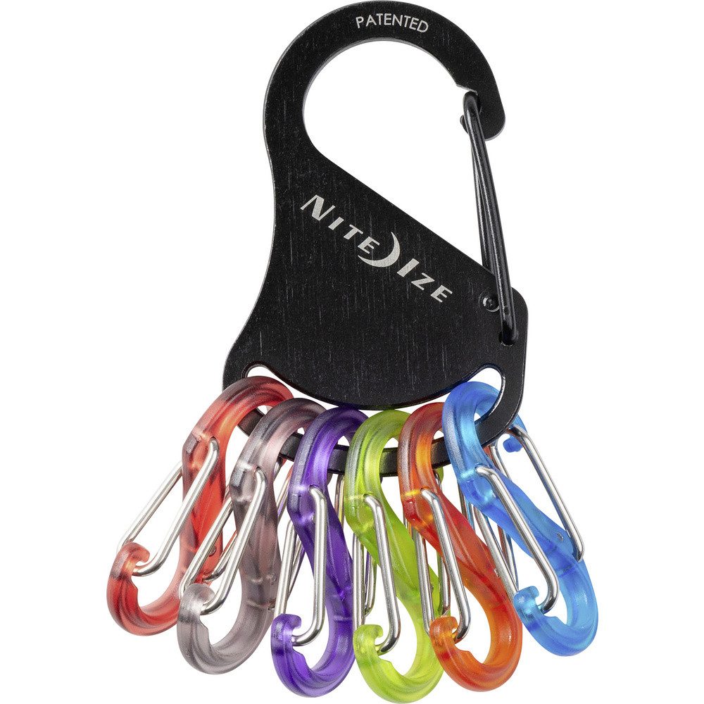 Nite Ize Schlüsselanhänger NITE Ize Schlüssel-Karabiner NI-KRK2-01-R6 Schwarz, Bunt 1 St.