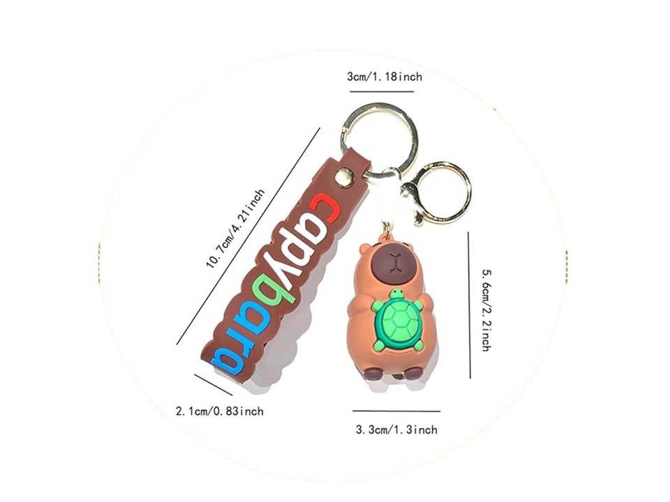 Fun Trading Schlüsselanhänger Set Capybara Schlüsselanhänger, Taschenanhänger 6er Set