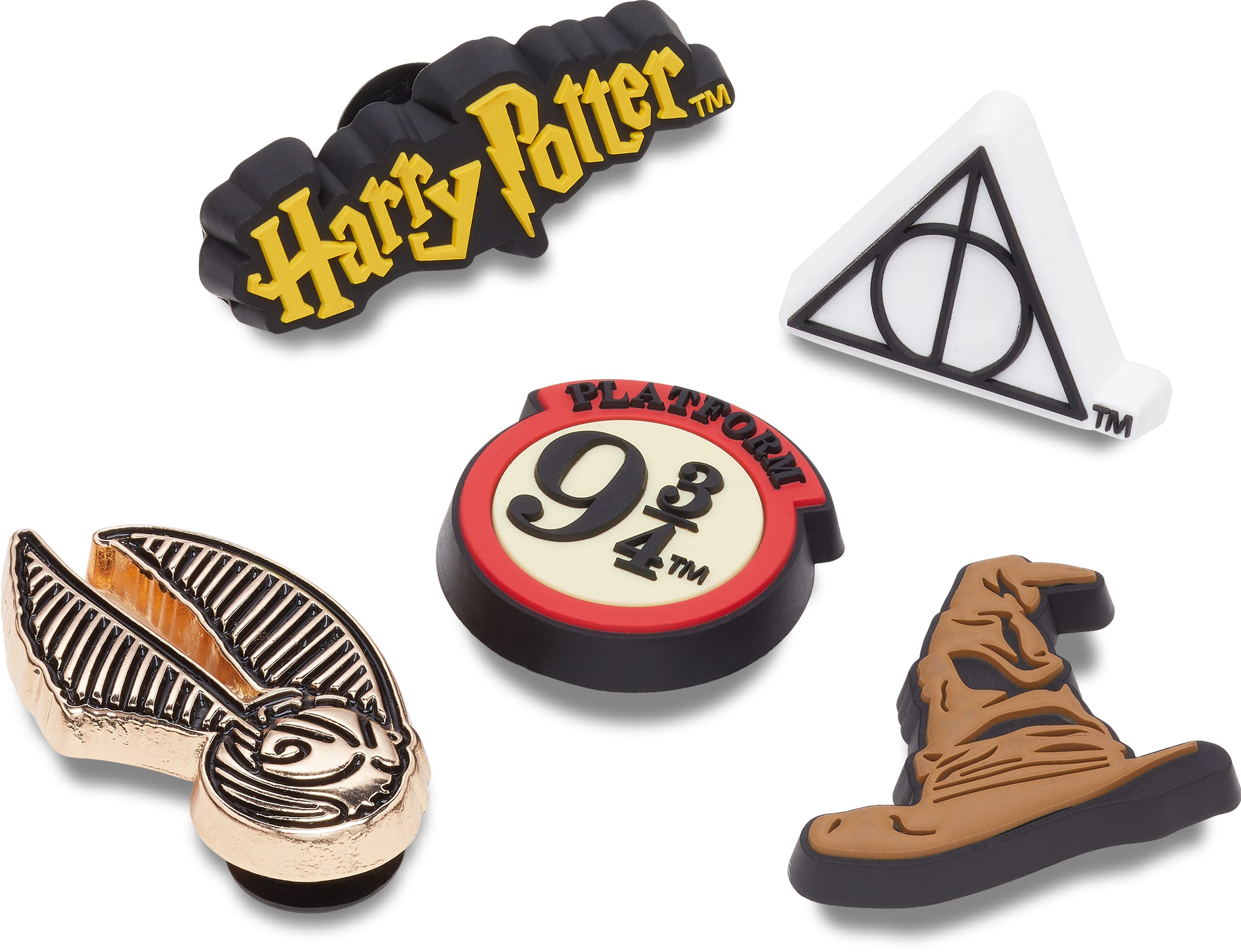 Crocs Schuhanstecker Jibbitz™ Harry Potter Symbol (Set, 5-tlg., Kein Spielzeug. Nicht für Kinder unter 3 Jahren geeignet), Harry Potter Anstecker, Charm, Anstec – Bild 3 von 4