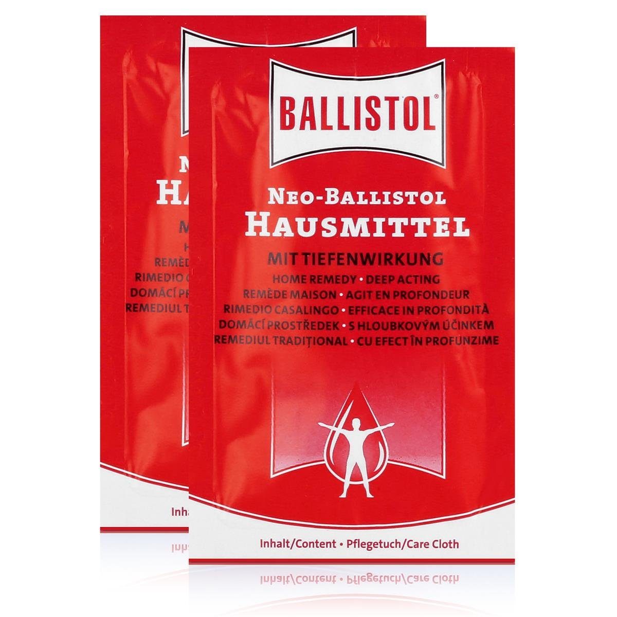 Ballistol Massageöl Ballistol Neo-Hausmittel mit Tiefenwirkung Tuch (2er Pack)
