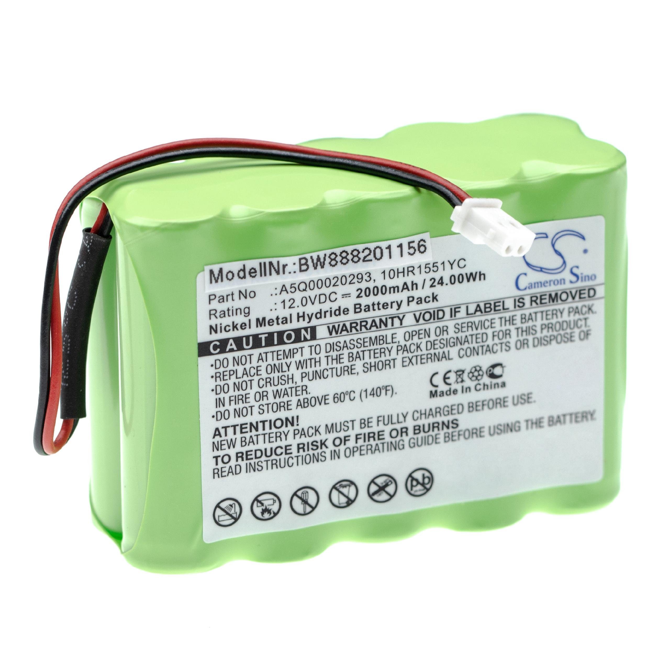 vhbw kompatibel mit Siemens IC60, Sintony IC60-W-10 Akku NiMH 2000 mAh (12 V)