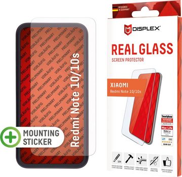 Displex DISPLEX Real Glass Panzerglas für Xiaomi Redmi Note 10/10S (6,4) für Xiaomi Redmi Note 10/10S, Displayschutzglas, 1 Stück