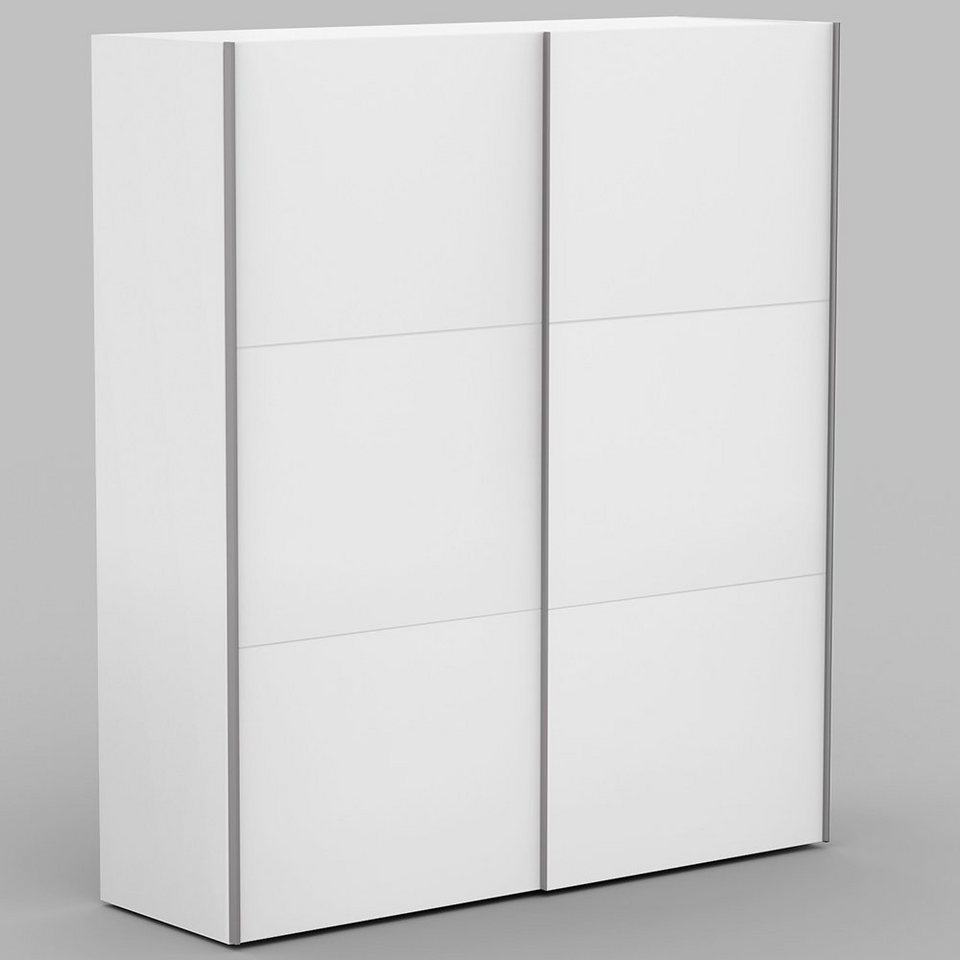 Lomadox Schwebetürenschrank NEAPEL-83 Schlafzimmer in weiß, B/H/T: ca.  200/230/64 cm