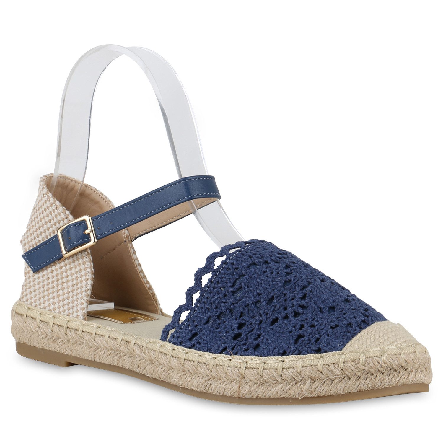 VAN HILL 841149 Riemchensandale Damen Riemchensandalen Сандалі Spitze Bast Sommer