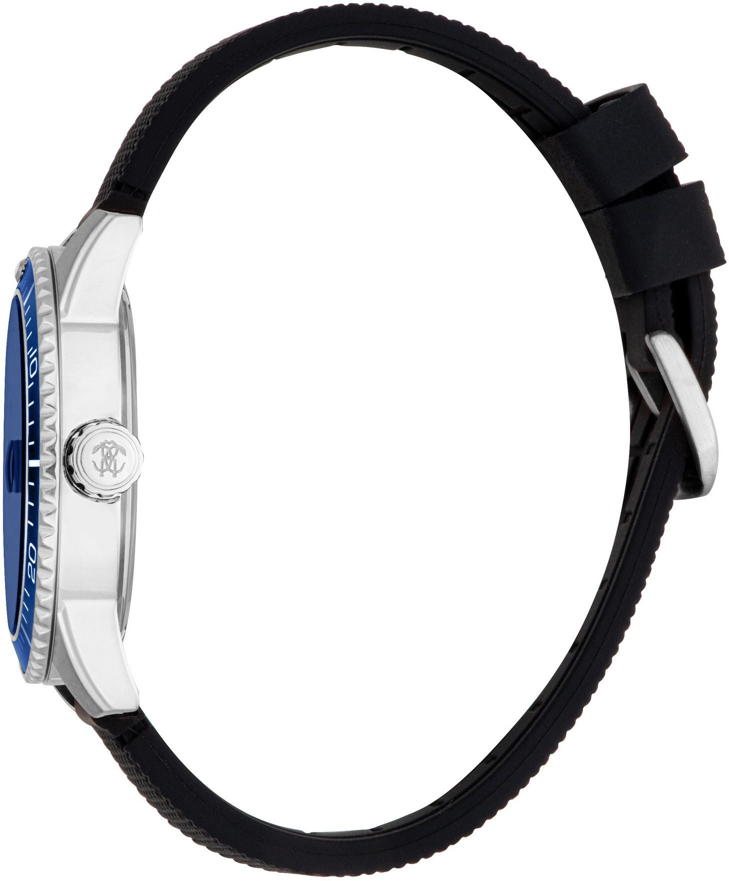 roberto cavalli Quarzuhr Uomo Trend II RC5G084P1015, Armbanduhr, Herrenuhr, Silikonarmband, analog, Tag
