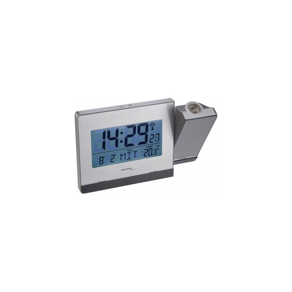 Wecker Technoline WT 538 Silber Projektionswecker und Wecker.