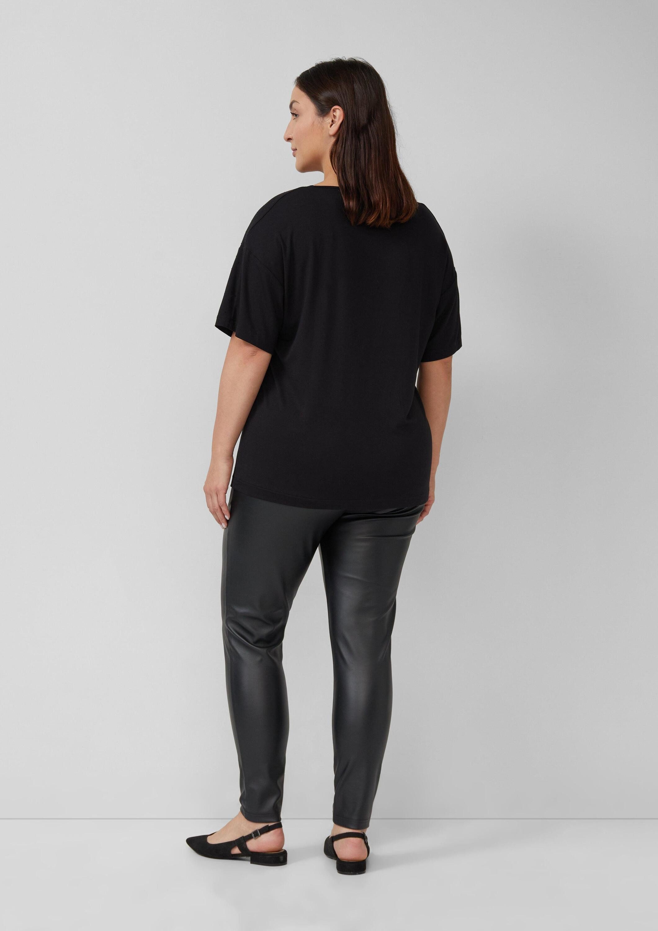 s.Oliver Leggings Hose Weiche Stretch-Leggings aus Kunstleder