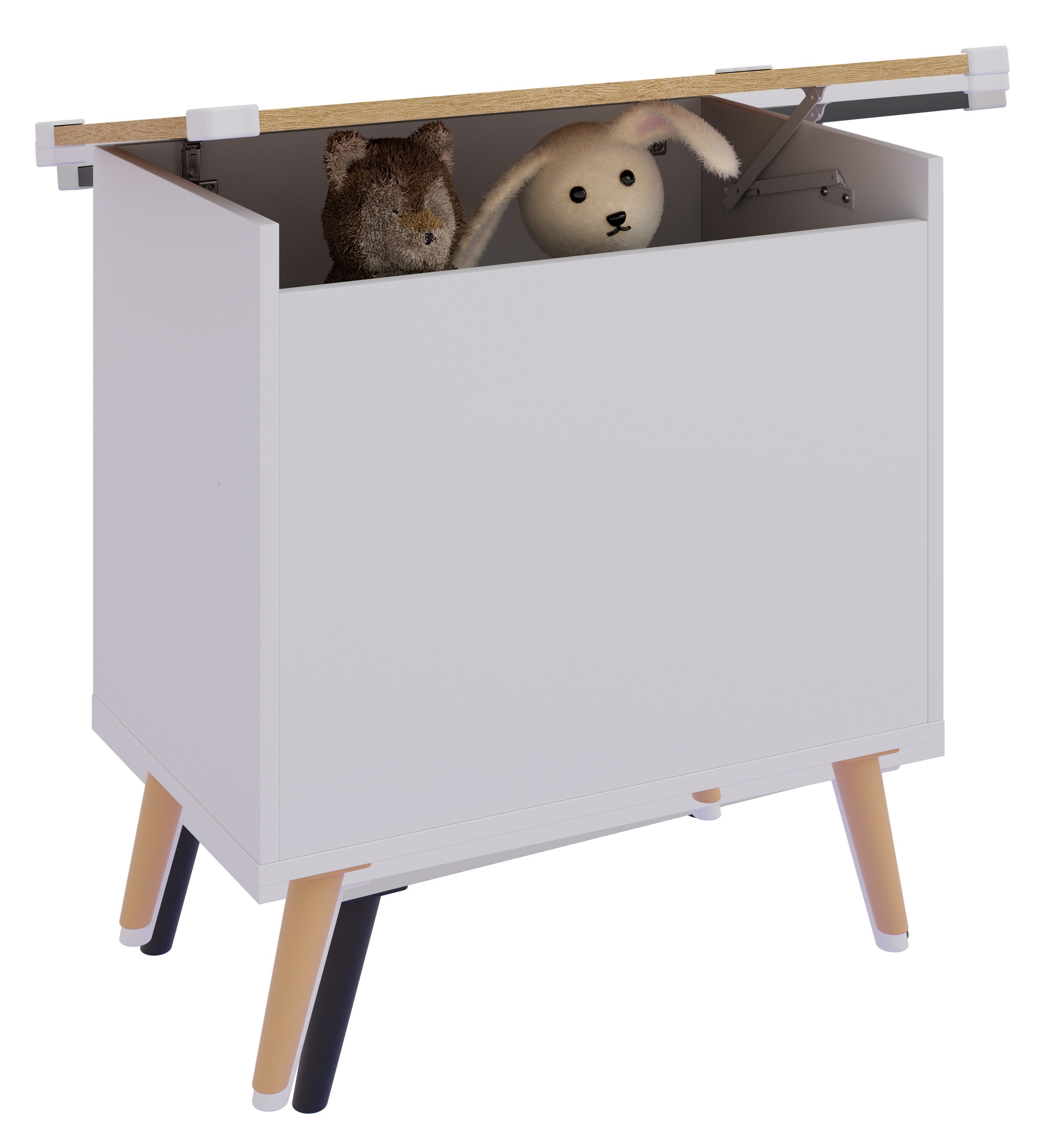 VCM Schuhbank Aufbewahrungskiste Bosula H. 65 x B. 68 x T. 39, Holztruhe, Kiste für alle Wohnräume, Aufbewahrungsbox, Garderobenbank