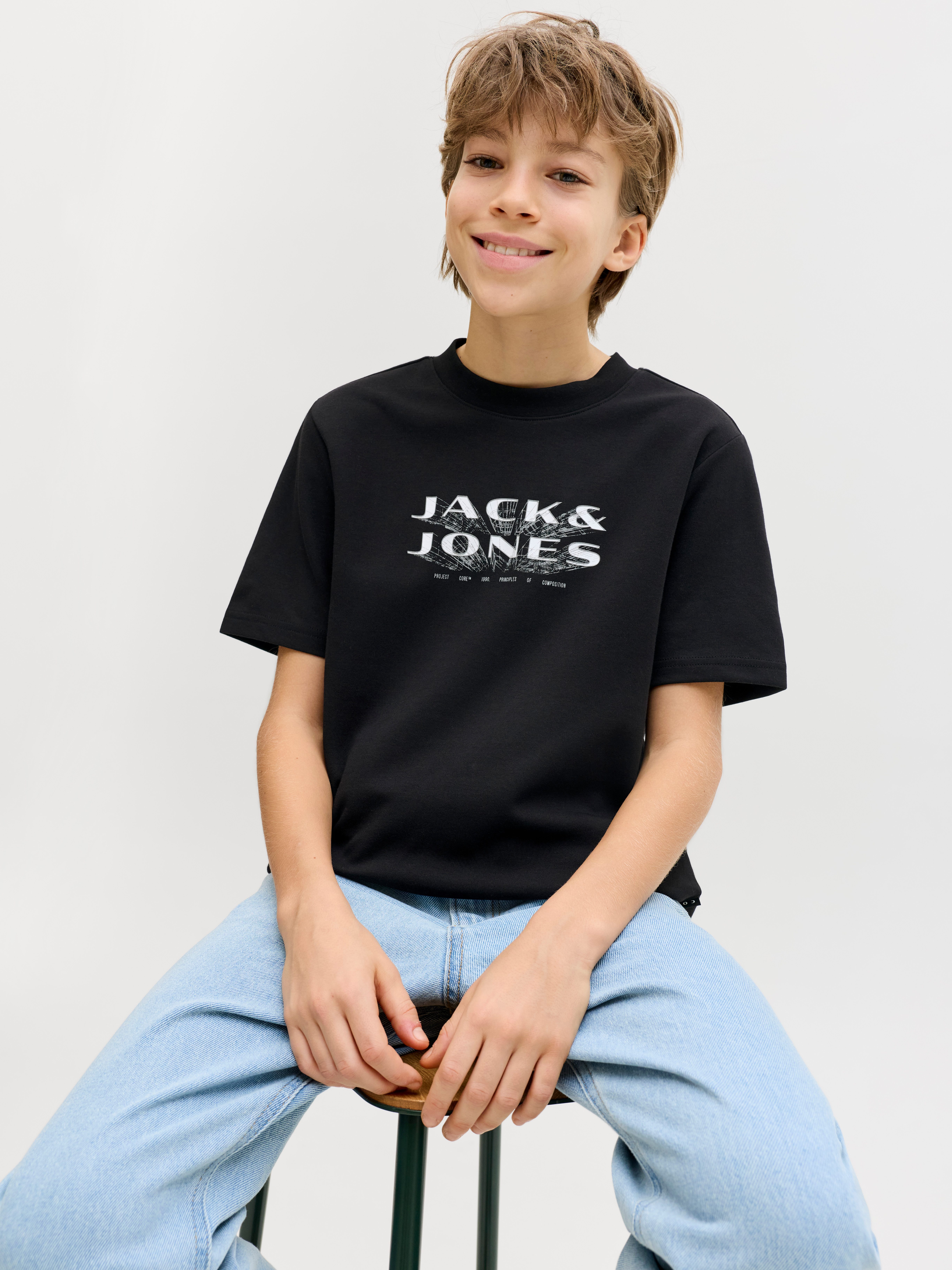Jack & Jones Junior T-Shirt JCOFUSION JJ BRANDING TEE SS CN JNR – Bild 2 von 5