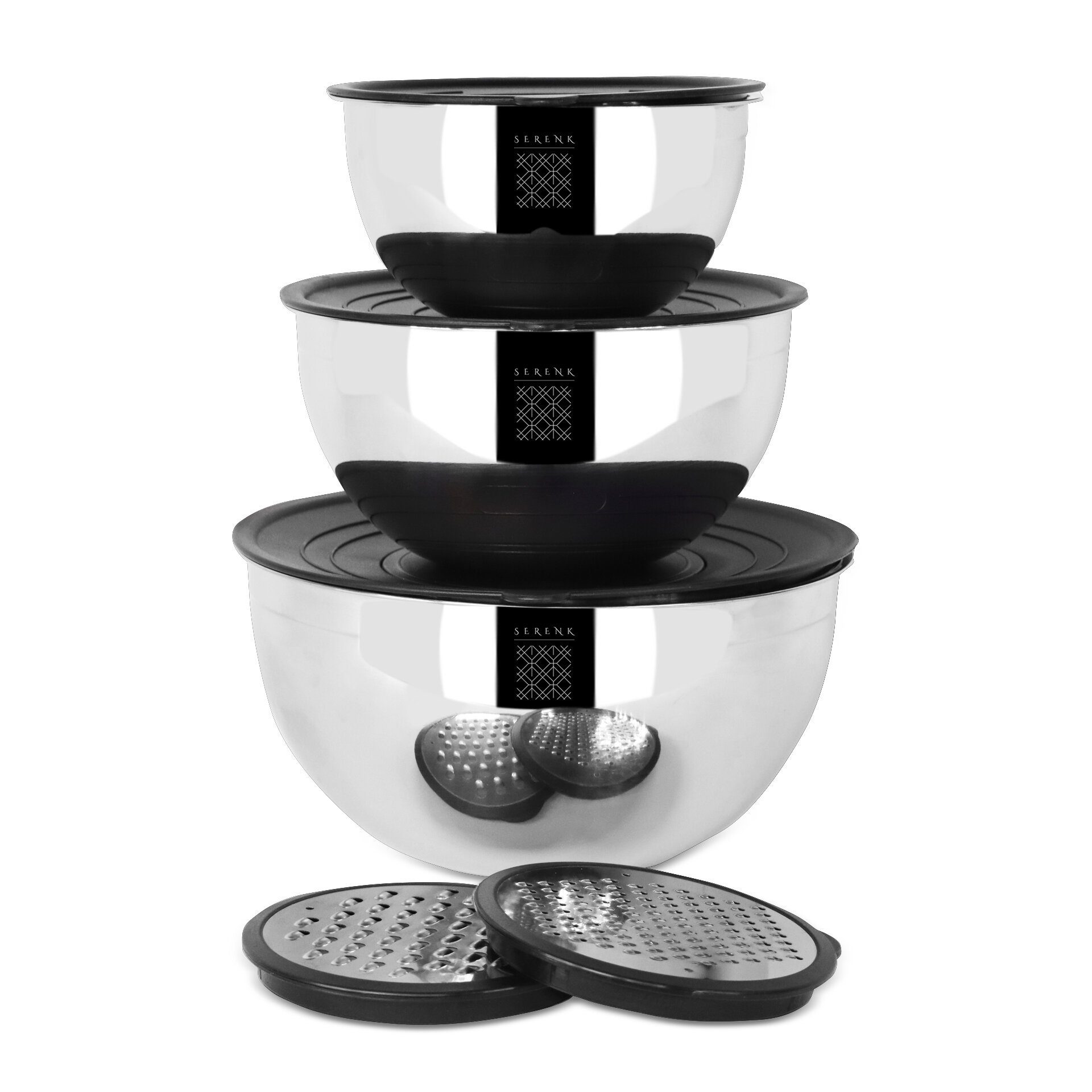 Salatschüssel Modernist Schüssel Set mit Deckel, Salatschüssel, 9-Teilig