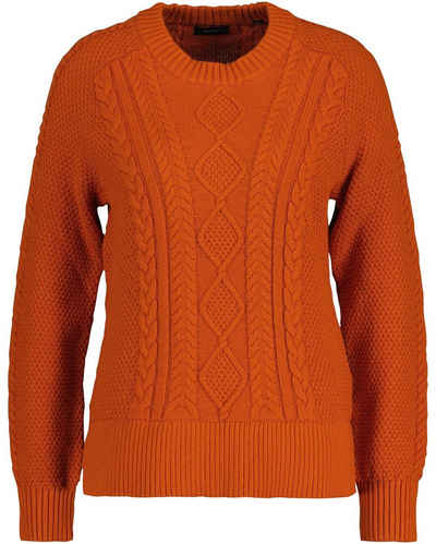 Gant Strickpullover Rundhals-Zopfstrickpullover