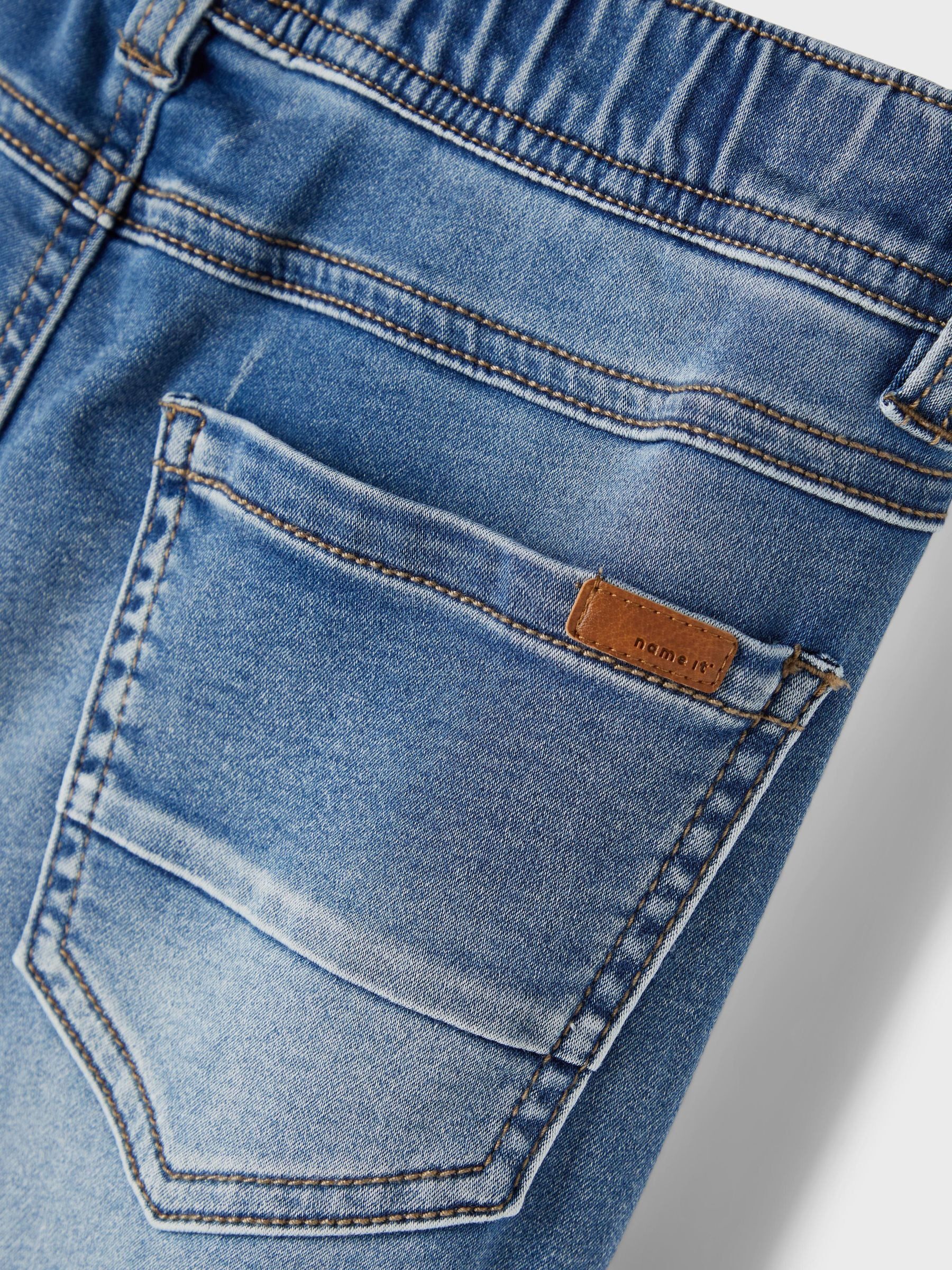 Name It Schlupfjeans NKMROBIN DNMTHAYER SWE lässig geschnitten, Denim, Abriebeffekte, angesetztes Bündchen