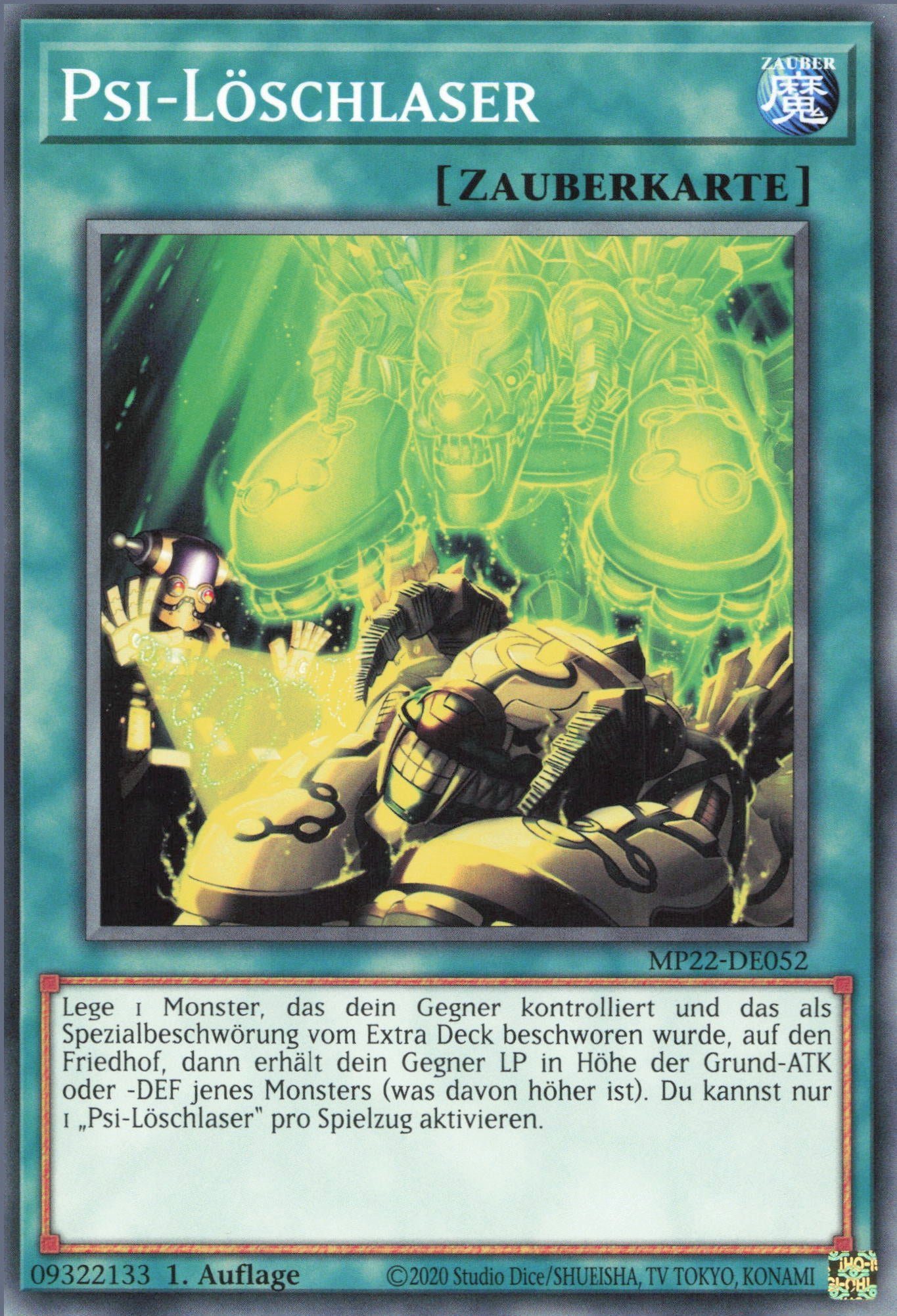 ReCollectibles Sammelkarte YuGiOh Karte Psi-Löschlaser deutsch, Yu-Gi-Oh! Karte MP22-DE052 Common