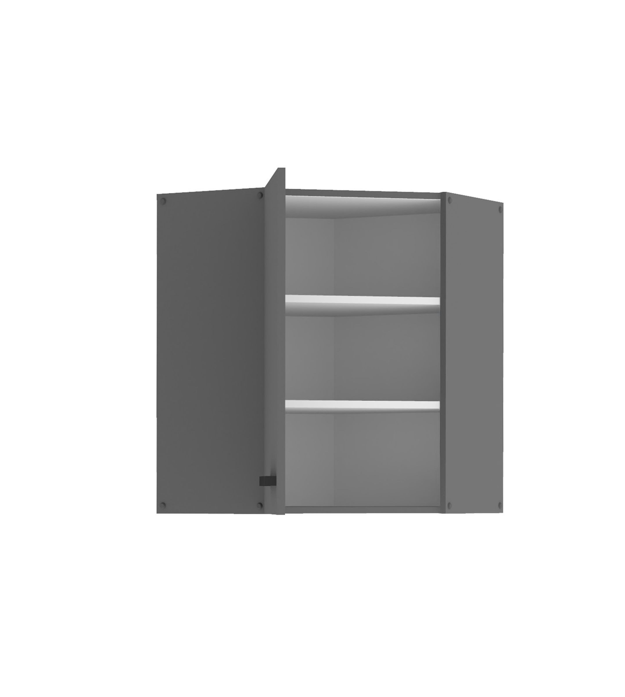 Küchen-Preisbombe Eckhängeschrank 60X60 cm Küche NESSA Anthrazit Küchenzeil günstig online kaufen