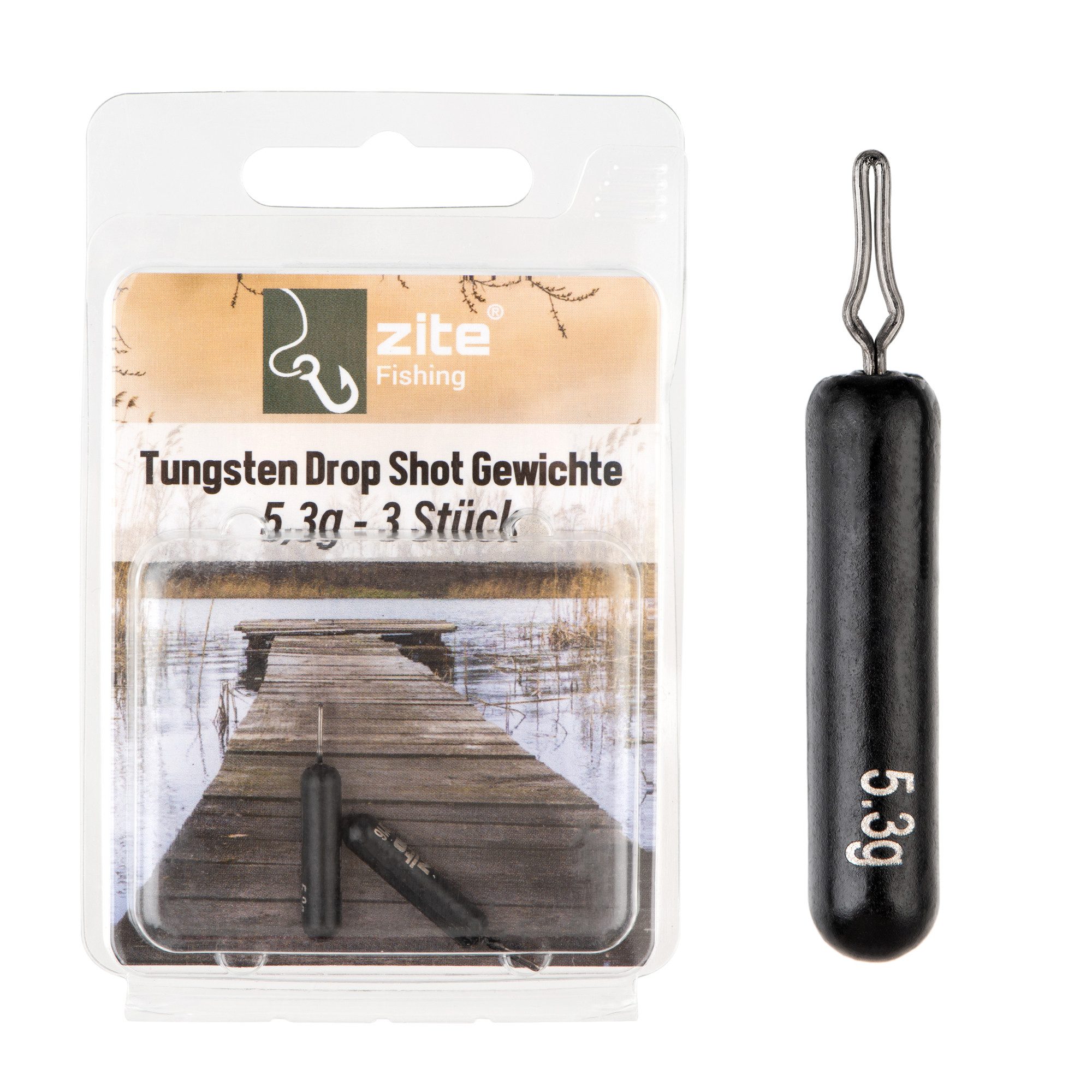 Zite Angelgewicht Tungsten Drop Shot Gewichte 3,5-14g Stabform Beschichtung Dropshot-Rig