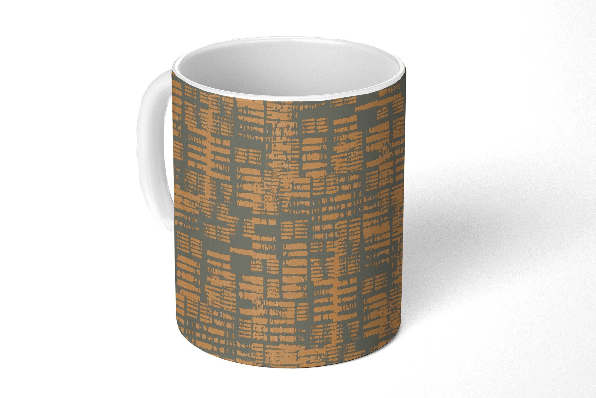 MuchoWow Tasse Tasse Kaffeetasse Kaffeebecher 350 ml Camouflage - Holz - Muster, 1-tlg., Tasse, Tasse Geschenk Becher Kaffeetasse