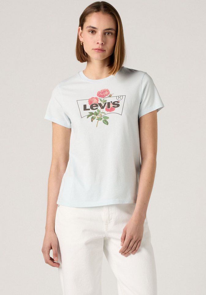 Levi's® Rundhalsshirt THE PERFECT TEE mit Logo im Metallic-Holo Print