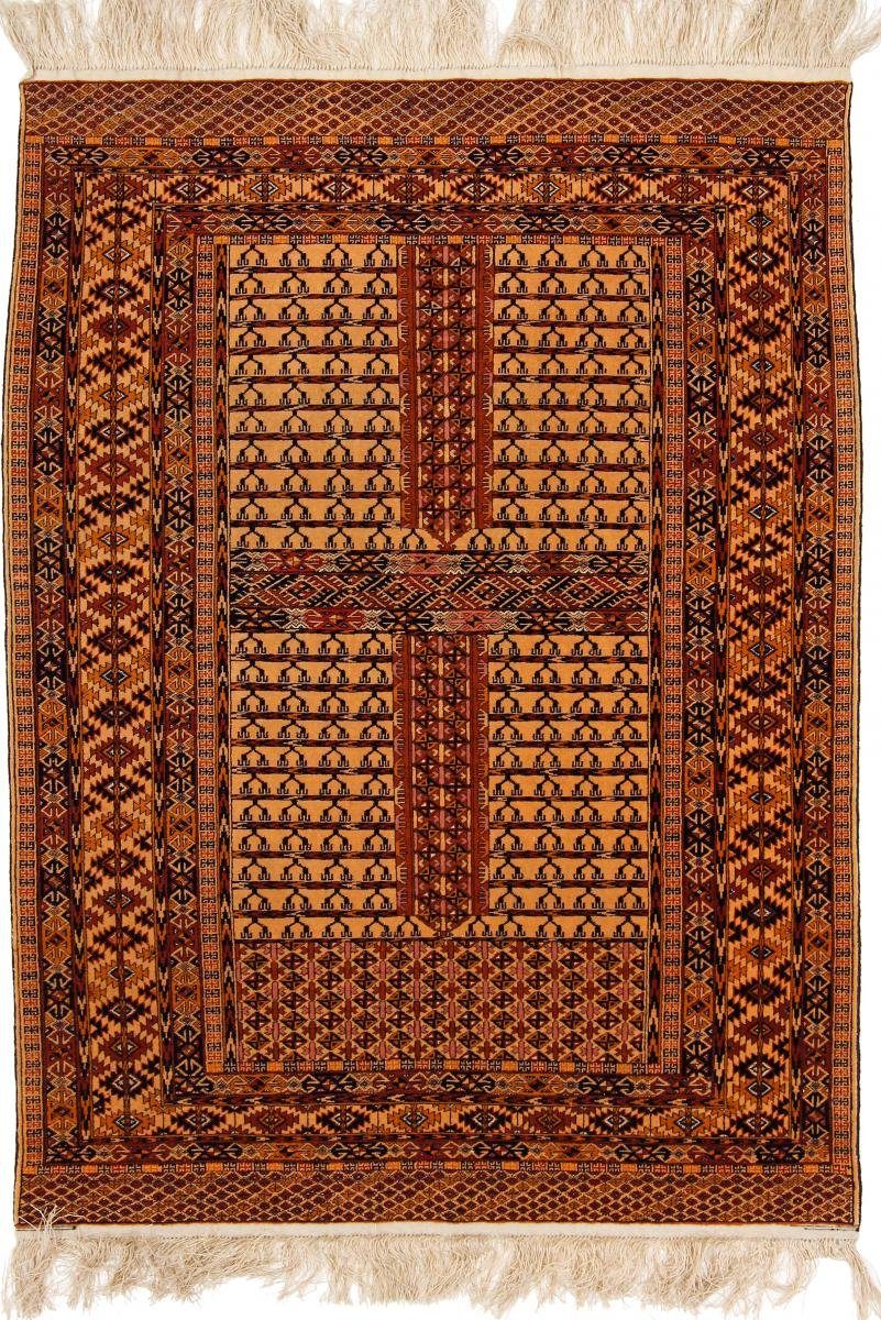 Seidenteppich Belutsch Seide 131x197 Handgeknüpfter Orientteppich / Perserteppich, Nain Trading, rechteckig, Höhe: 6 mm