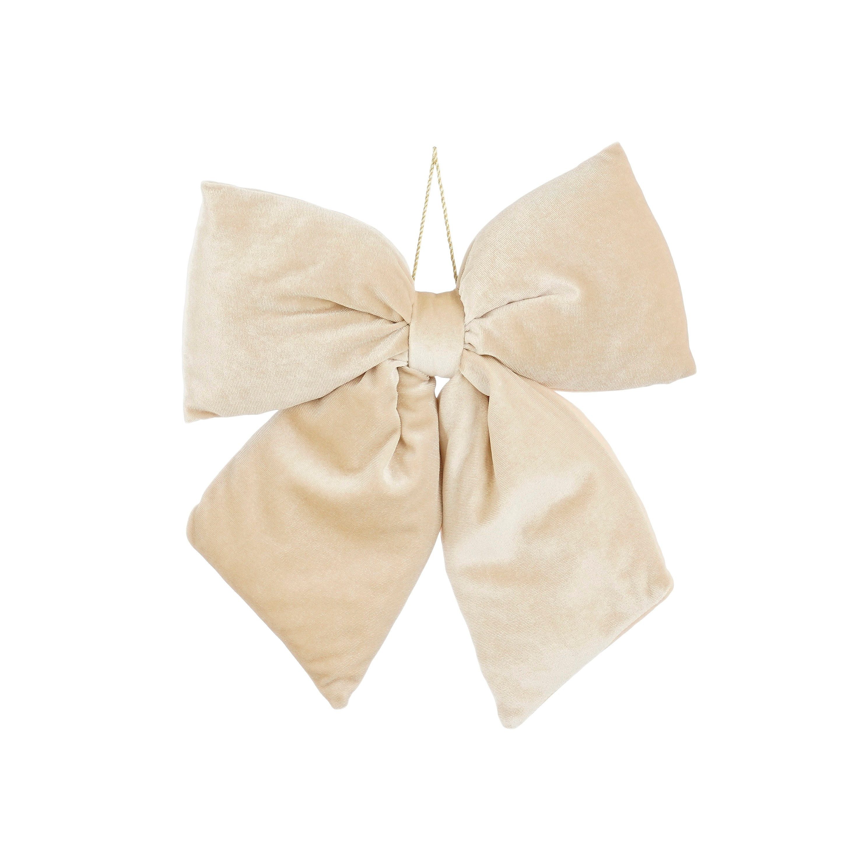 edelman Weihnachtsbaumschleife Mica, Samt Schleife creme, l6xb30xh34cm 1180391