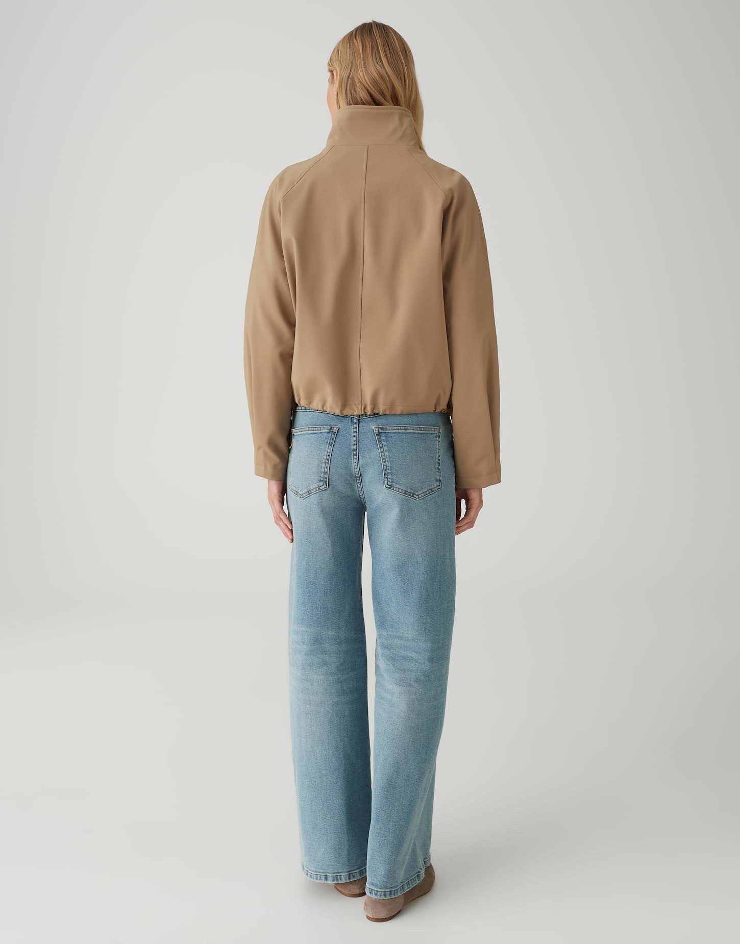 OPUS Blouson HALVI im Baumwoll Mix Lockere Passform, ovaler Schnitt, Langarm, Stehkragen