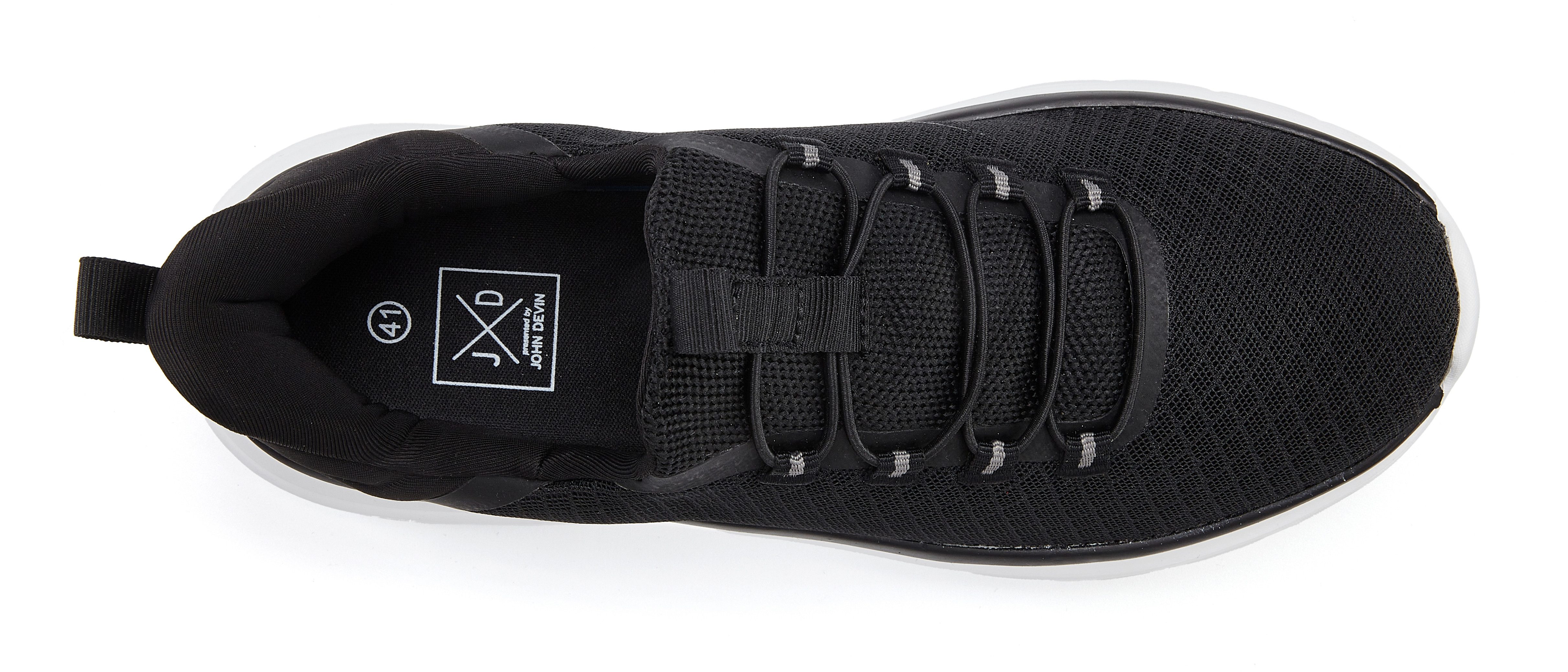 John Devin Halbschuhe, Freizeitschuhe, Turnschuh, Slip-On-Sneaker Sneaker mit elastischen Bändern für schnelles Reinschlüpfen, Unisex VEGAN