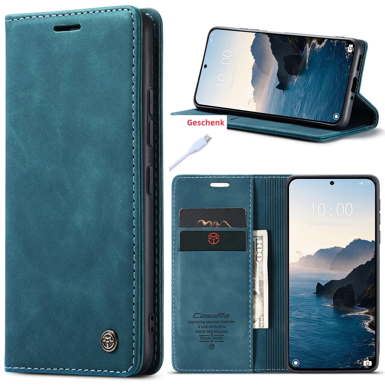 trends for living Handyhülle Hülle Tasche Cover für Xiaomi Modelle Klapp Case Kartenschlitz Leder