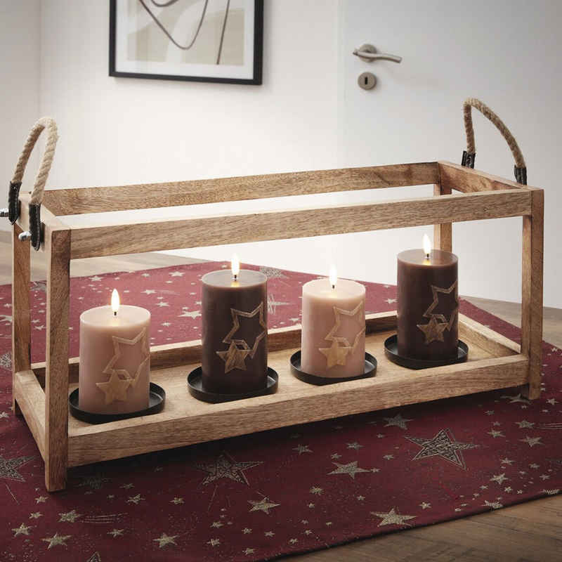 Home-trends24.de Торшеры Торшеры Holz Manhoholz Подсвечник Natur Tischdeko