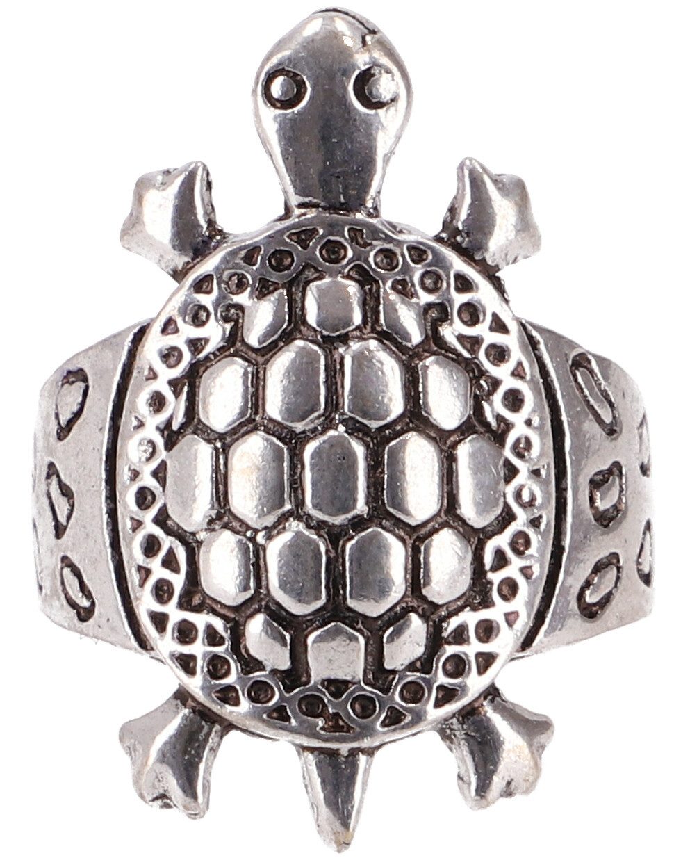 Guru-Shop Fingerring Modeschmuck Ring aus Indien, Boho Schildkröte..