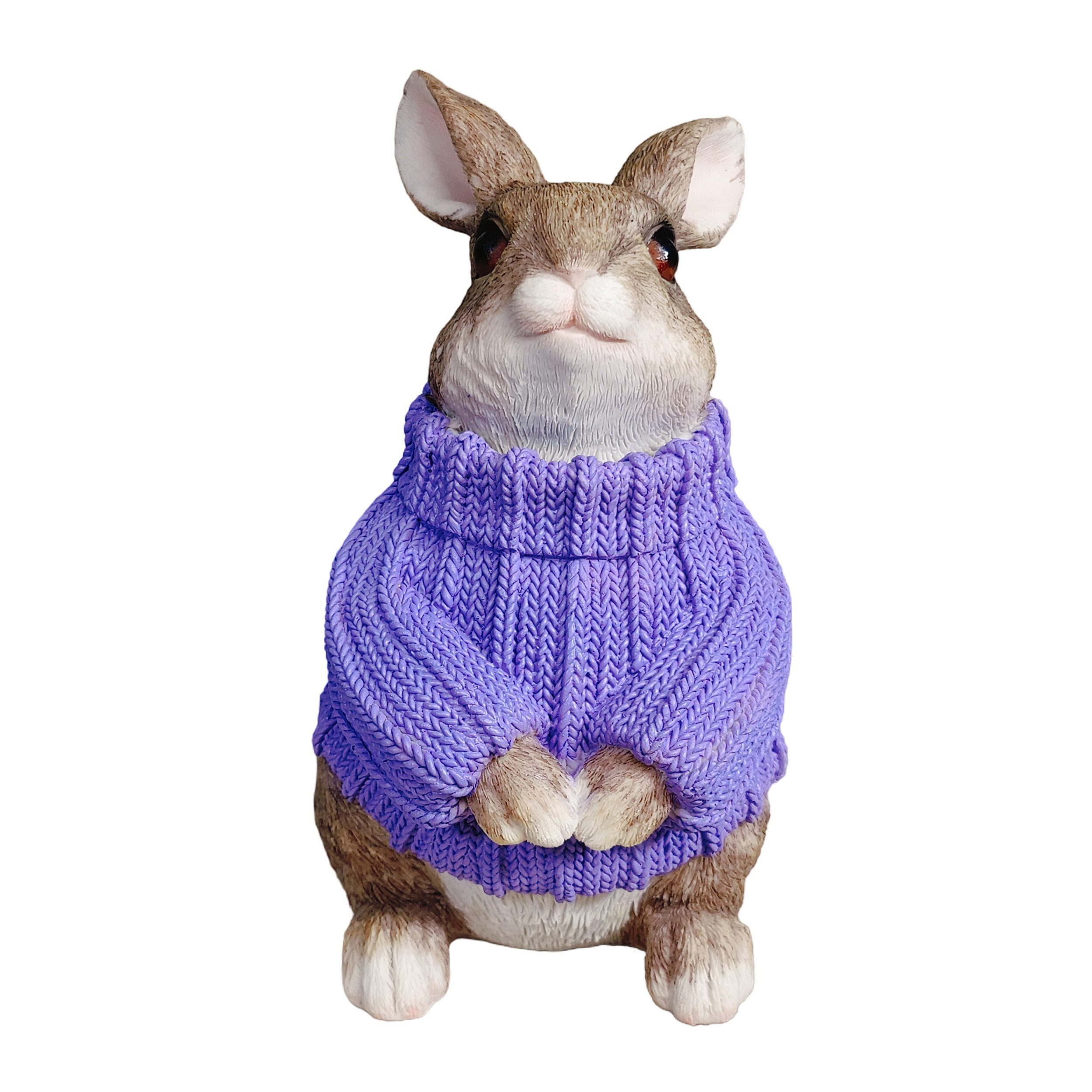 colourliving Osterfigur Deko-Hase XL im Pullover – Große Osterhasen-Figur sitzend (1 St), 6 verschiedene Farben und Varianten auswählbar
