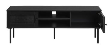 möbelando TV-Board PENSACOLA (B/H/T: 120x43x40 cm), aus Eiche-Nachbildung in schwarz