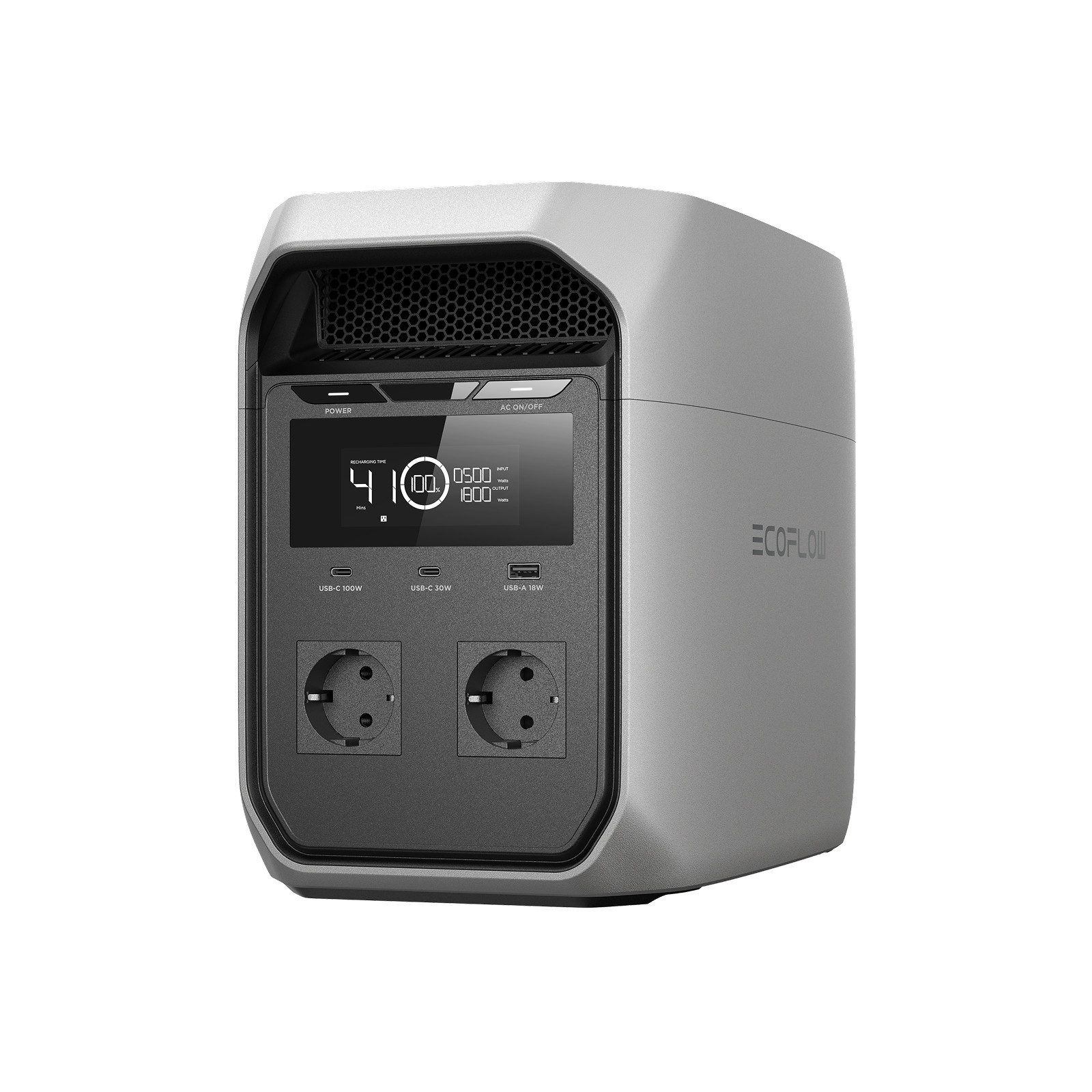 Ecoflow ECOFLOW Tragbare Powerstation DELTA 3 Series Powerstation, 0-100 % in 56 Minuten, 1 800 W (3 600 W Spitze) Solargenerator