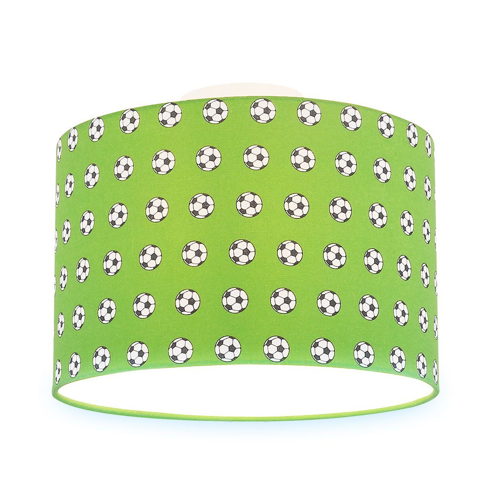 GLOBO LIGHTING LED Deckenleuchte, Leuchtmittel inklusive, Warmweiß, Deckenleuchte Kinderzimmerlampe LED Fußball grün Deckenlampe