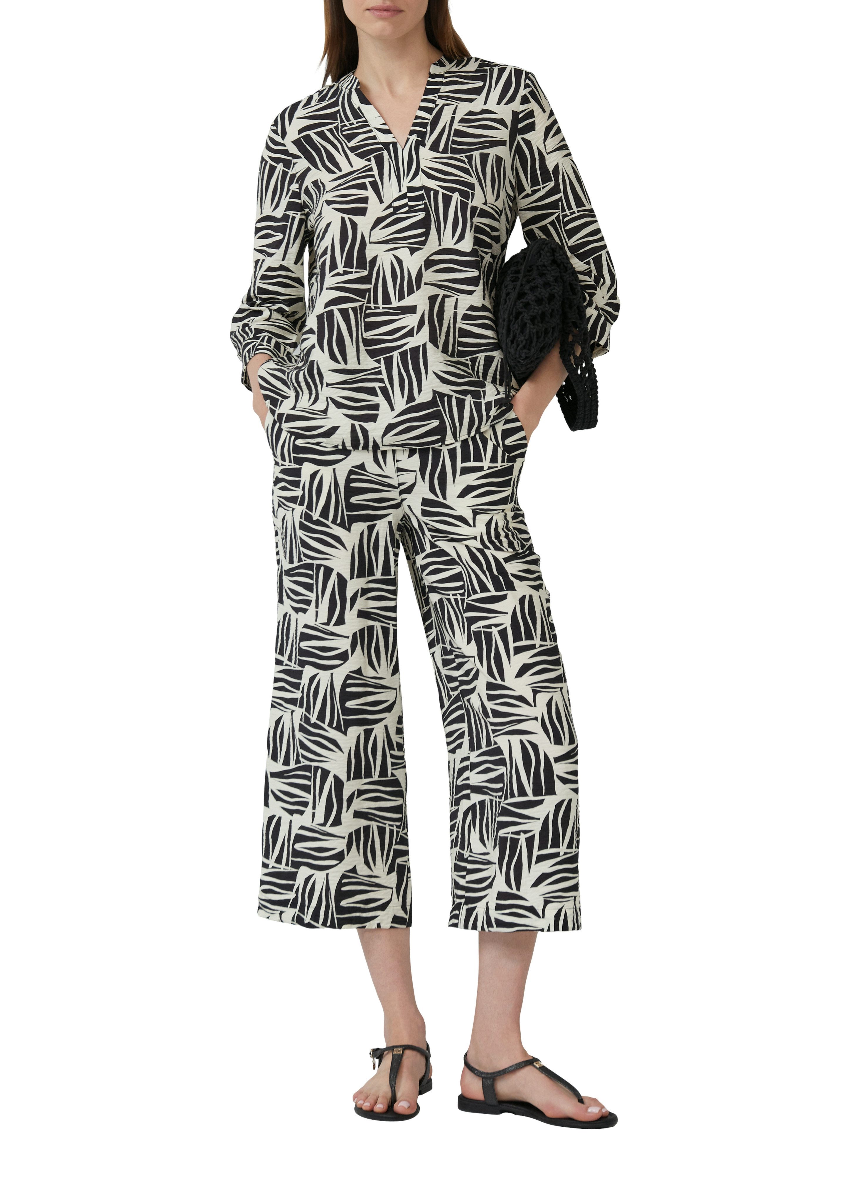 s.Oliver Klassische Bluse mit All-Over Print günstig online kaufen