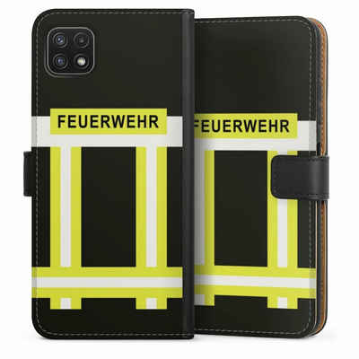 DeinDesign Handyhülle Feuerwehr Feuerwehrmann Beruf Feuerwehr, Samsung Galaxy A22 5G Hülle Handy Flip Case Wallet Cover