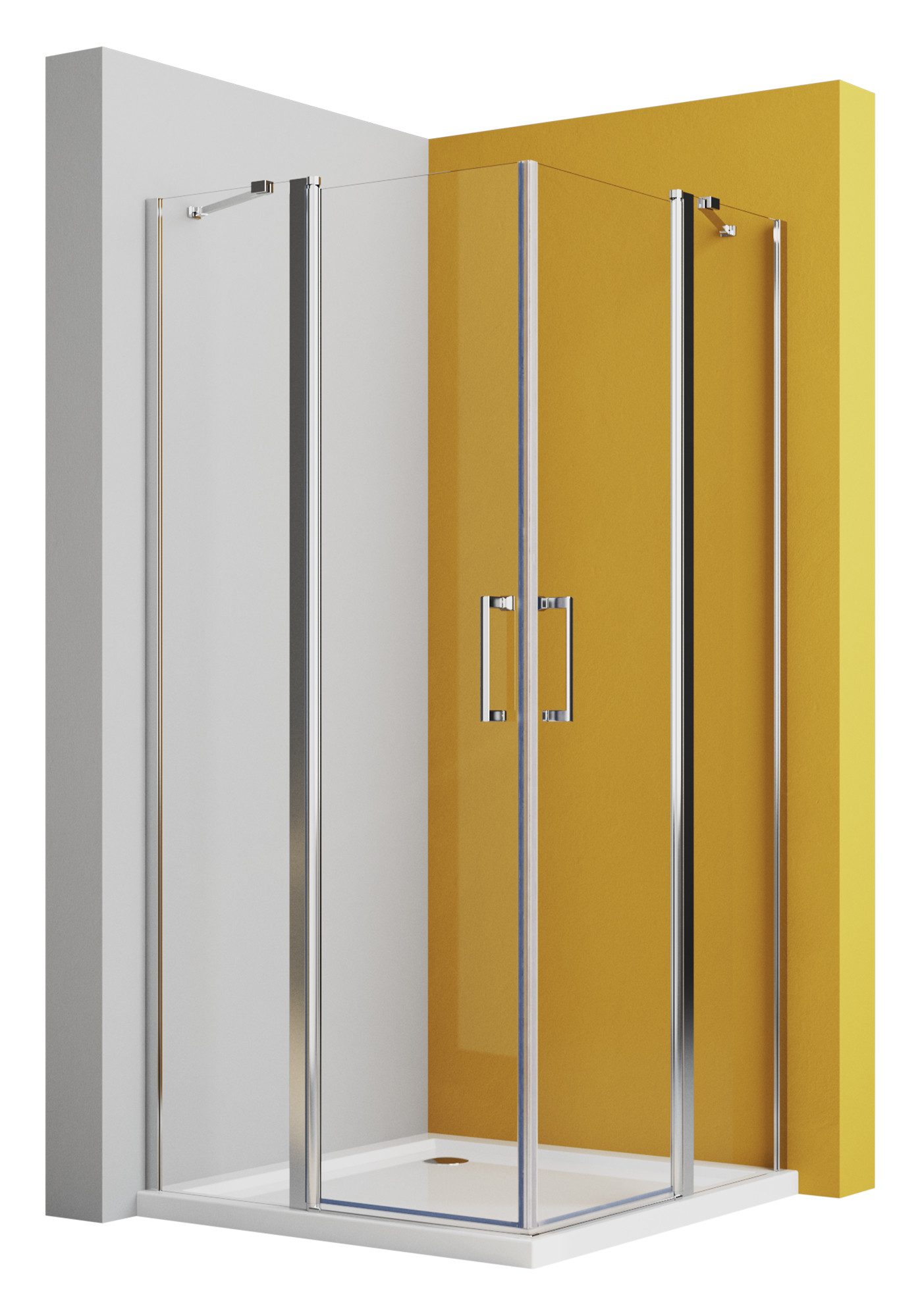 Boromal Eckdusche Eckeinstieg Duschkabine 75-120 cm günstig online kaufen