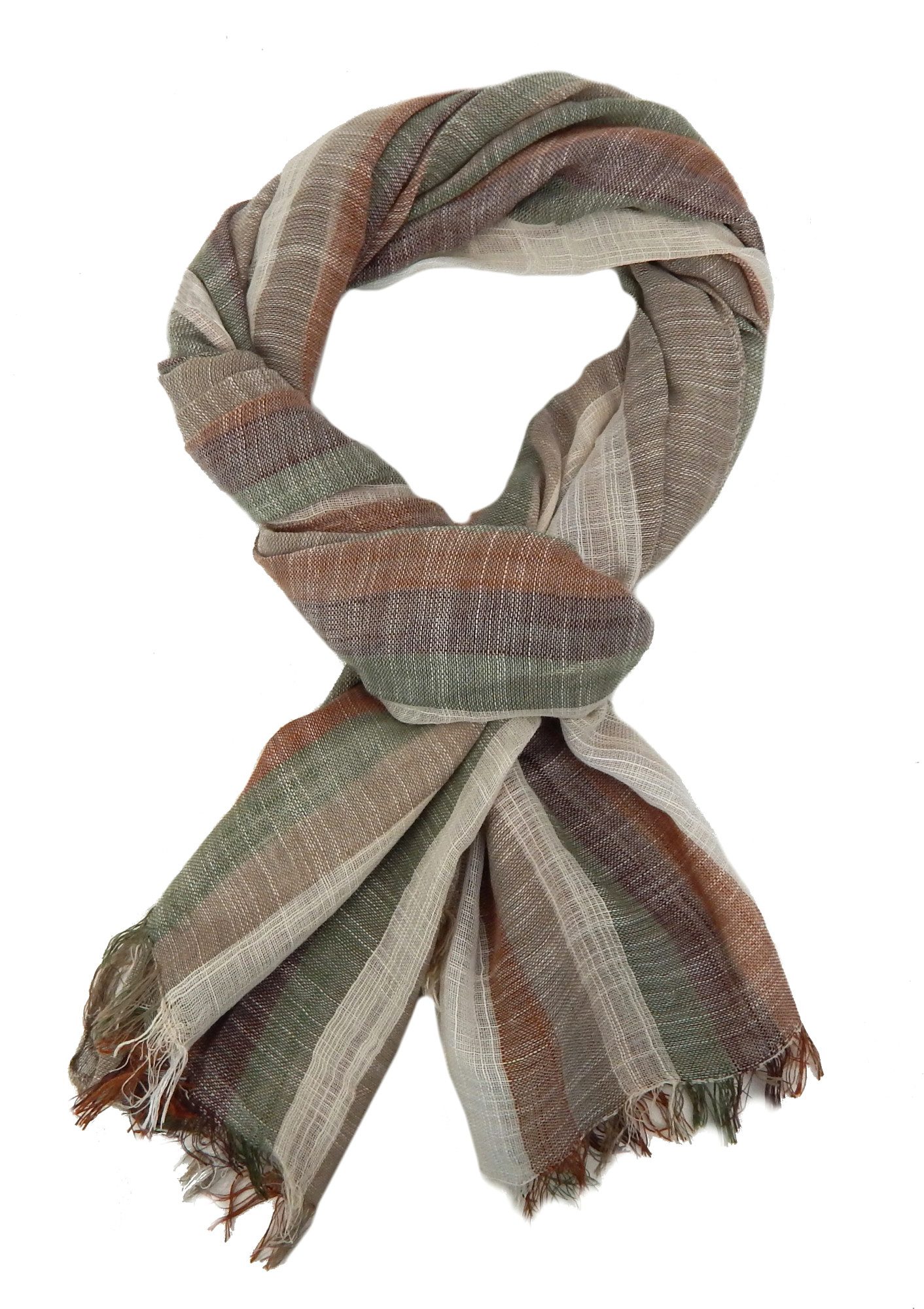 Ella Jonte Modeschal, leichter Schal mit Streifen in Leinenoptik günstig online kaufen