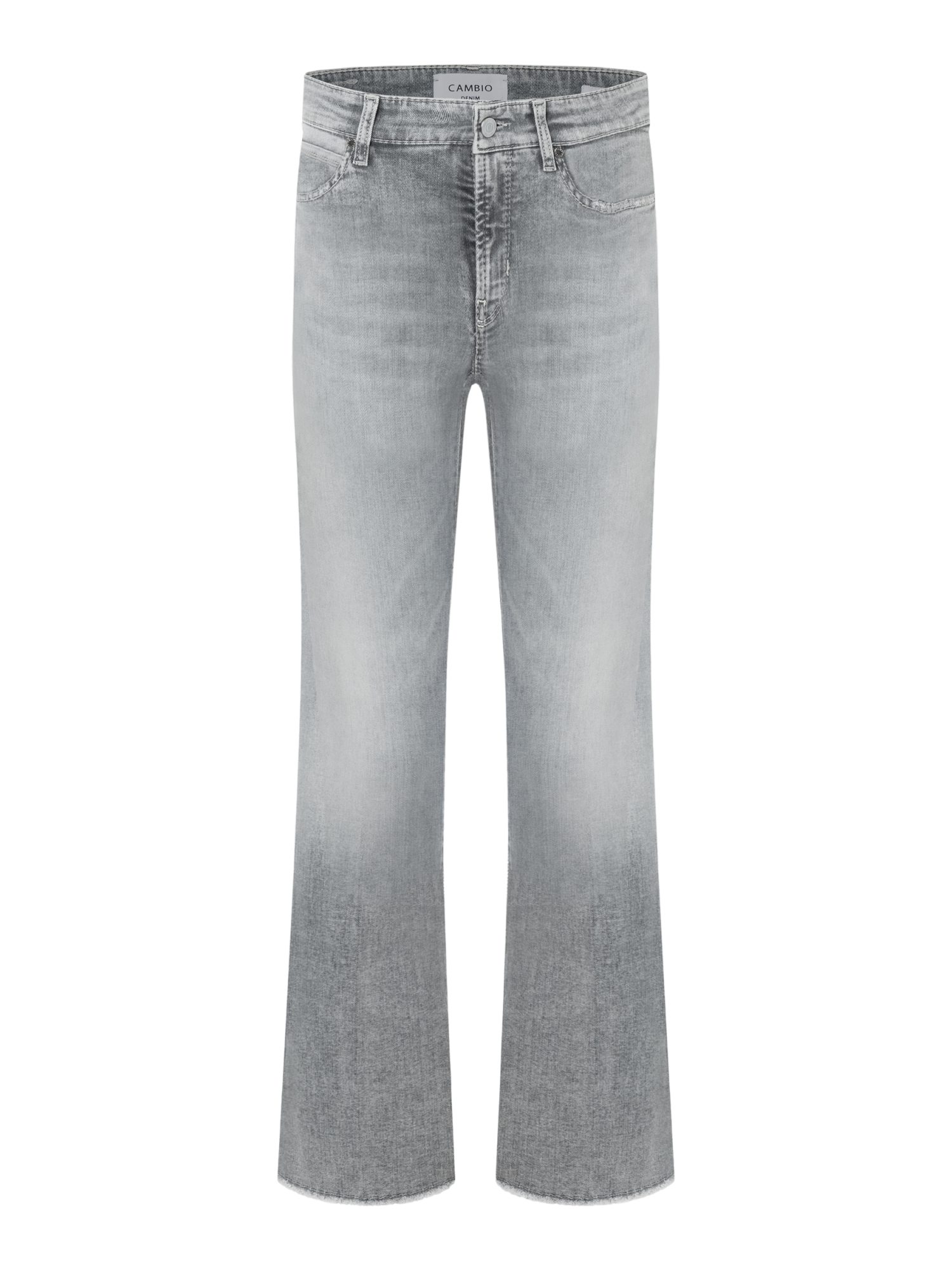 Cambio Stretch-Hose grau, Casual, Baumwolle, Unifarben, Regular Fit, Mittel