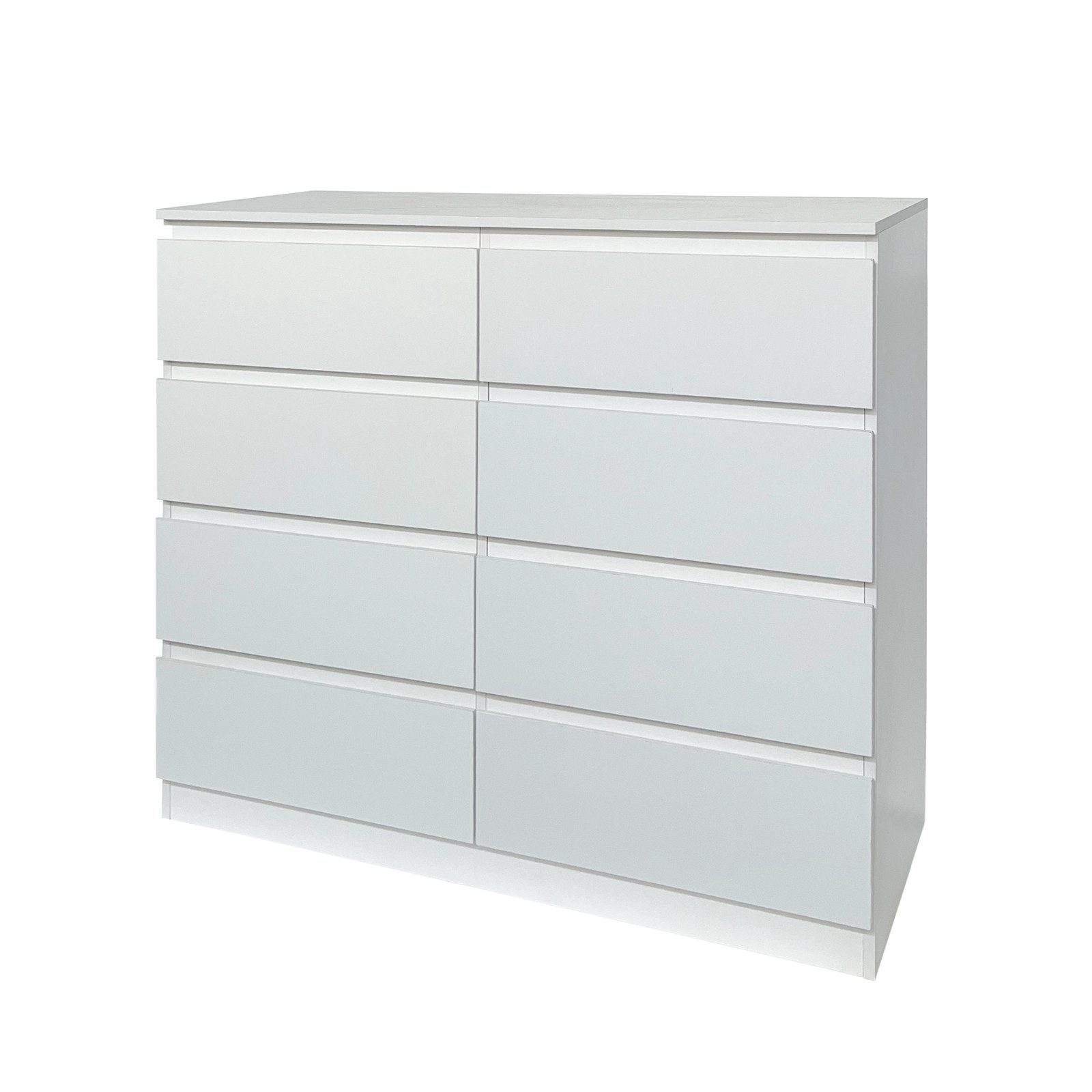 HTI-Living Kommode Kommode 8 grifflose Schubladen Thekla Weiß (Stück, 1 St., 1 Kommode), Sideboard