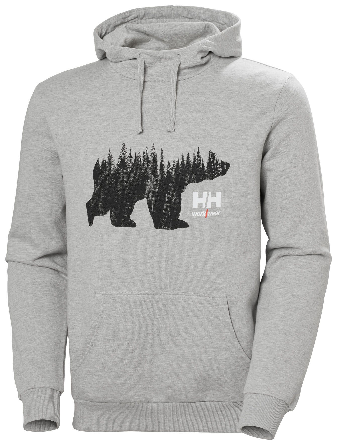 Felpa Con Cappuccio Helly Hansen Workwear Oxford - Grigio, 100% Cotone, Taglia 3XL, Con Zip E Tasche - 2