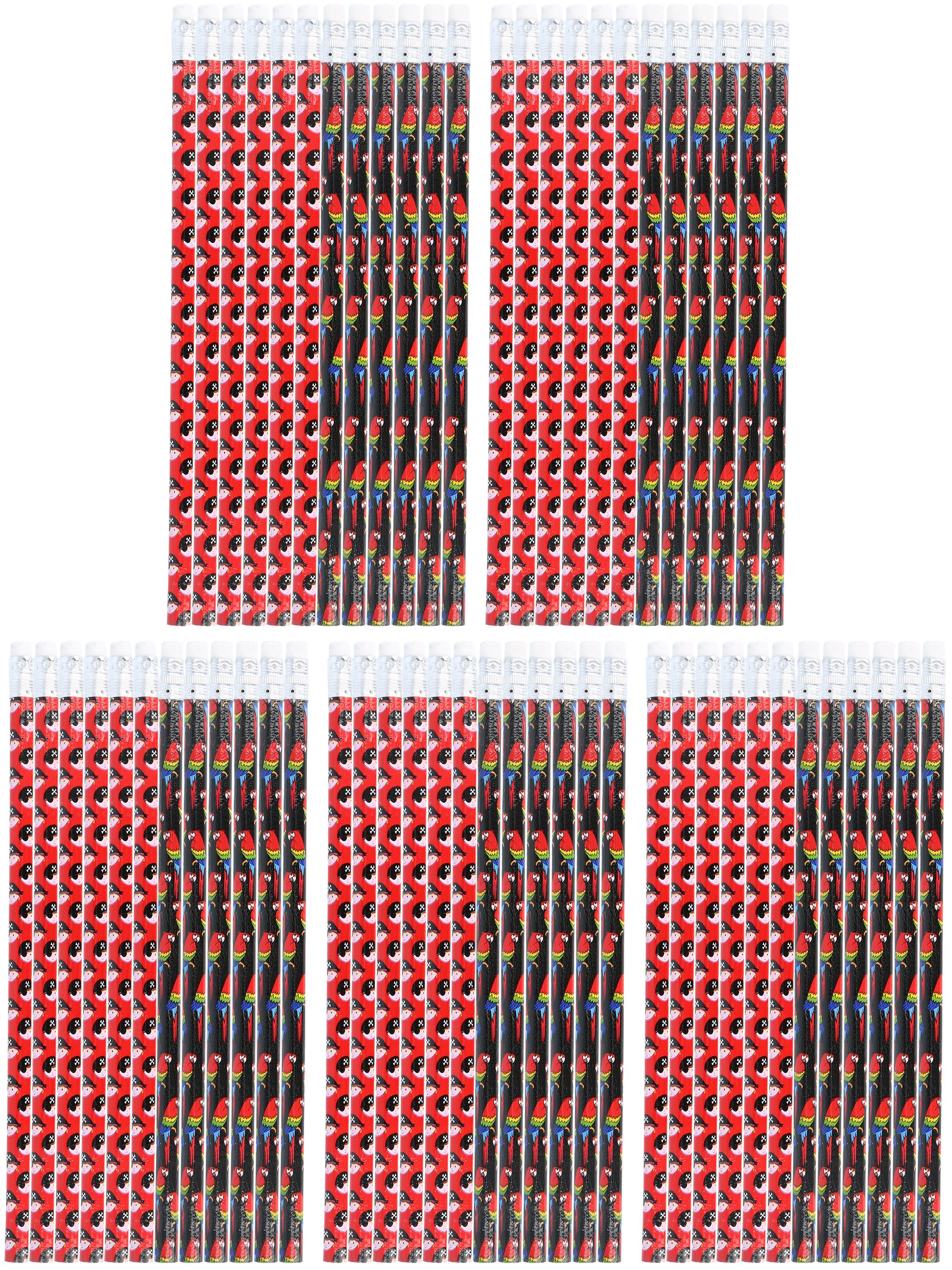 com-four Bleistift 2B mit Radiergummi, (60-tlg), Schreibstifte für Büro, Schule und Zeichnen