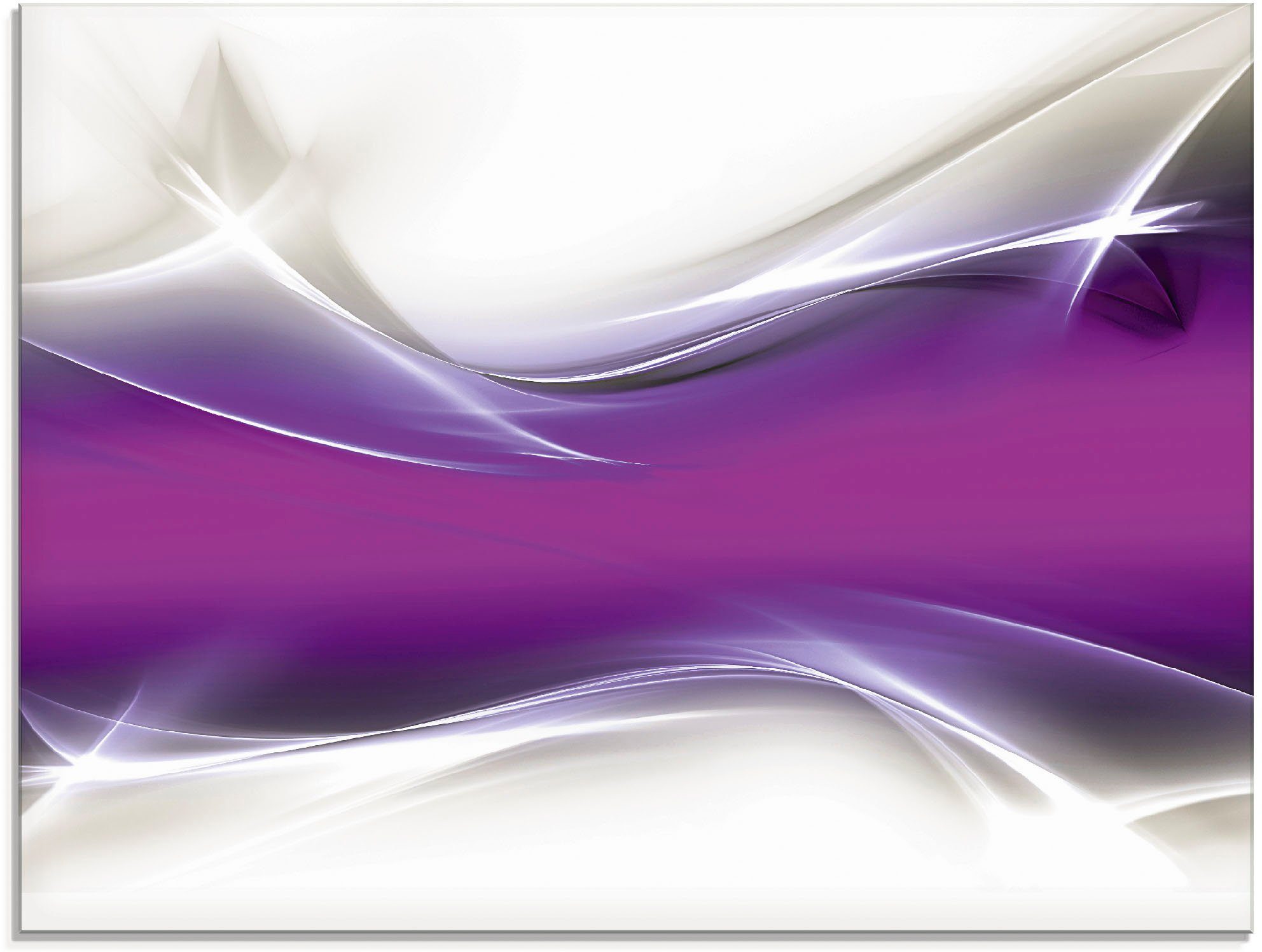 St), in (1 verschiedenen Gegenstandslos lila Element, Artland Kreatives Glasbild Größen