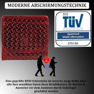 Matador Geldbörse (Damen Herren Groß Vintage Leder Geldbörse, Damen Herren Portemonnaie mit RFID Schutz), Kleine Wiener Schachtel Mini GeldbörsePortmonee BrieftascheHerrenKlein