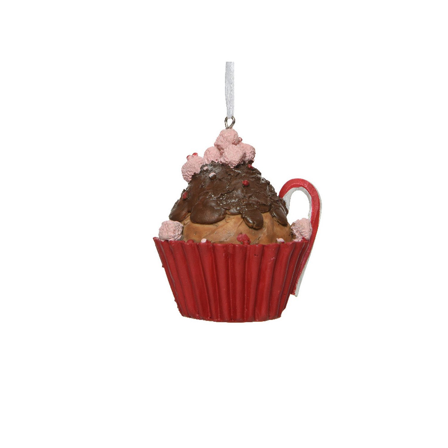 MARELIDA Christbaumschmuck Weihnachtsbaumschmuck Muffin Cupcake Törtchen Geschenk H: 8cm braun