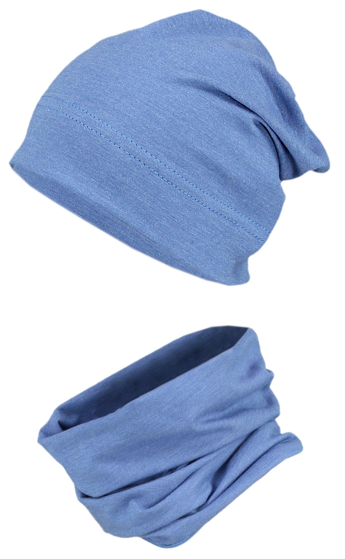 TupTam Beanie TupTam Jungen Beanie Mütze und Schlauchschal 2er Set