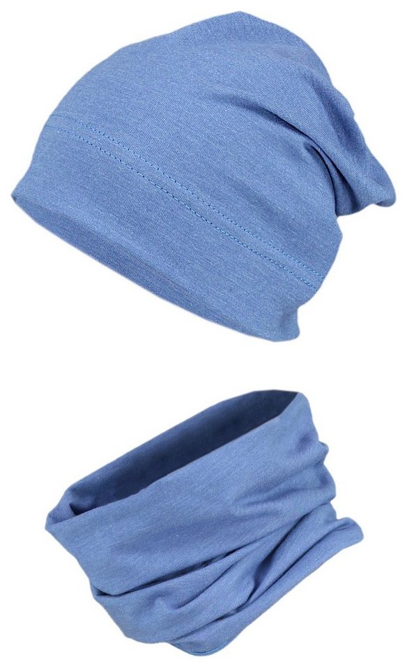 TupTam Beanie TupTam Jungen Beanie Mütze und Schlauchschal 2er Set