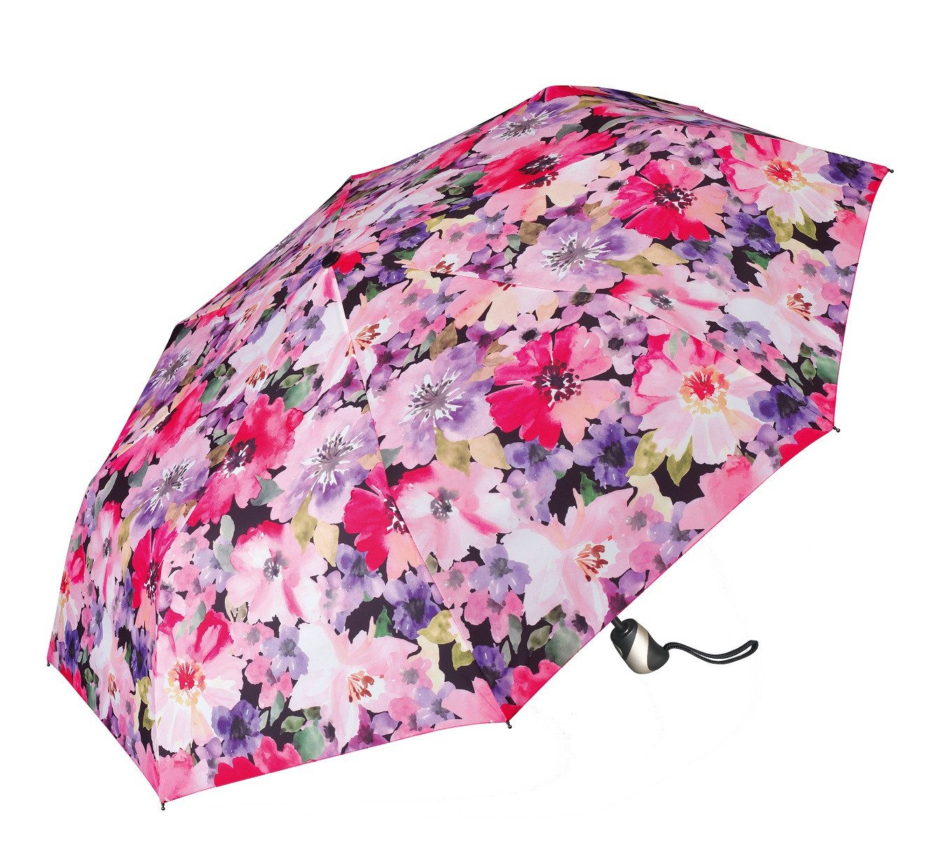 HAPPY RAIN Langregenschirm Selection Easymatic Ultra Light Auf-Automatik Flowers, Windproof